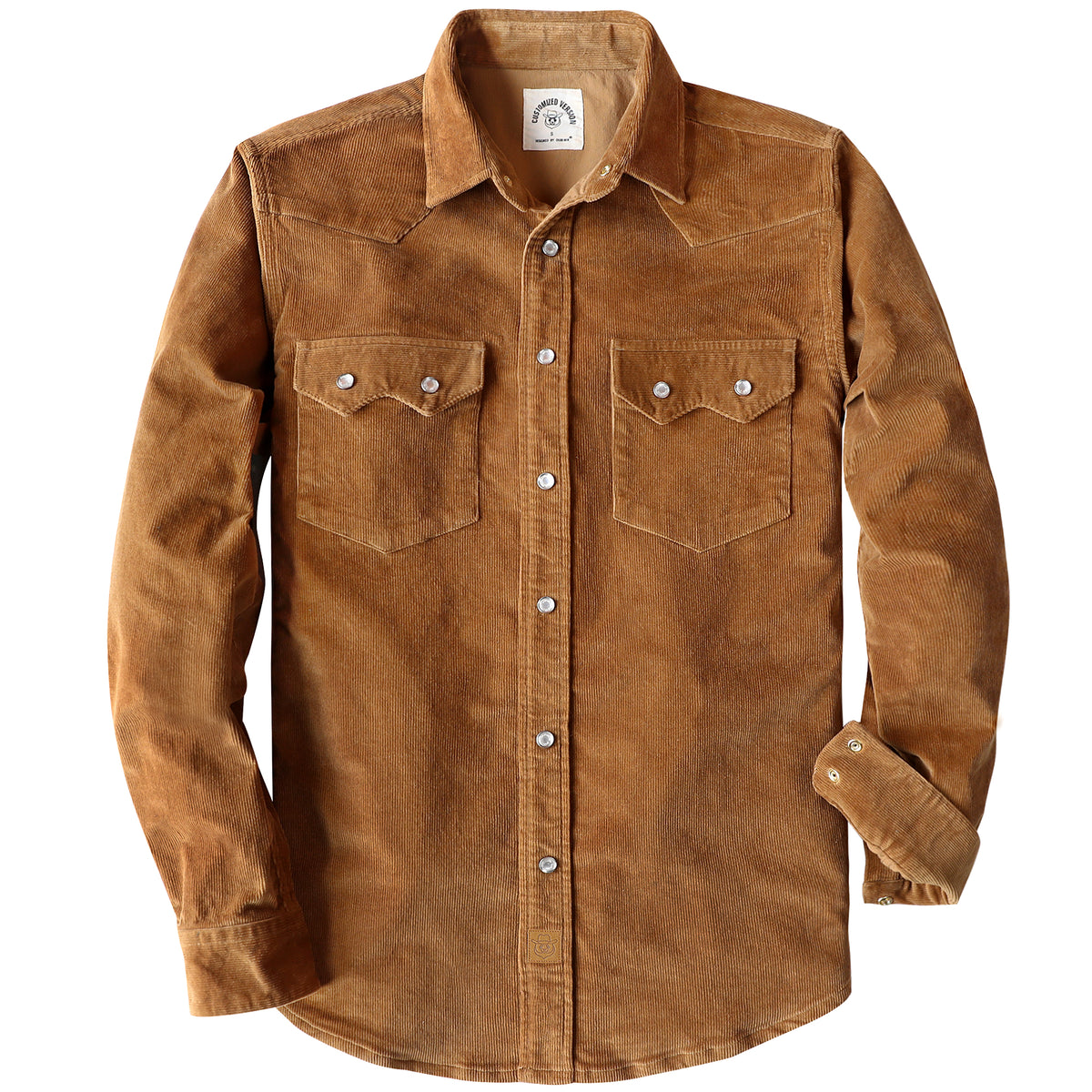 Dubinik® Corduroy Jacket Men Sawtooth Snap Pocket Casual