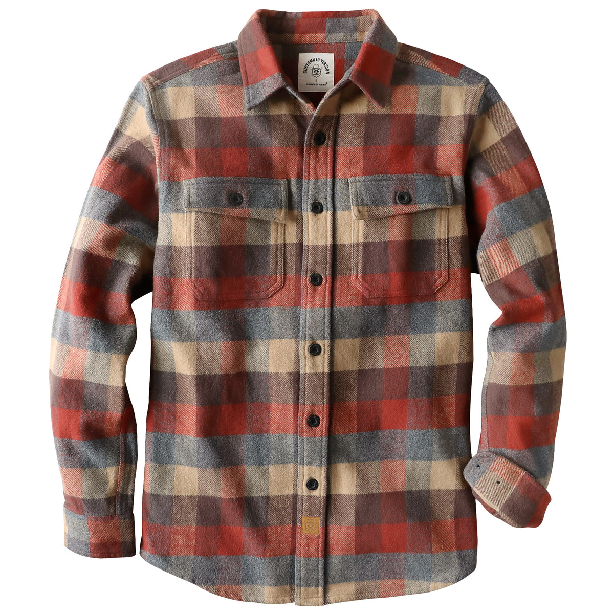 Dubinik® 10.8oz Ultra Heavyweight Flannel Shirt for Men Long Sleeve Me