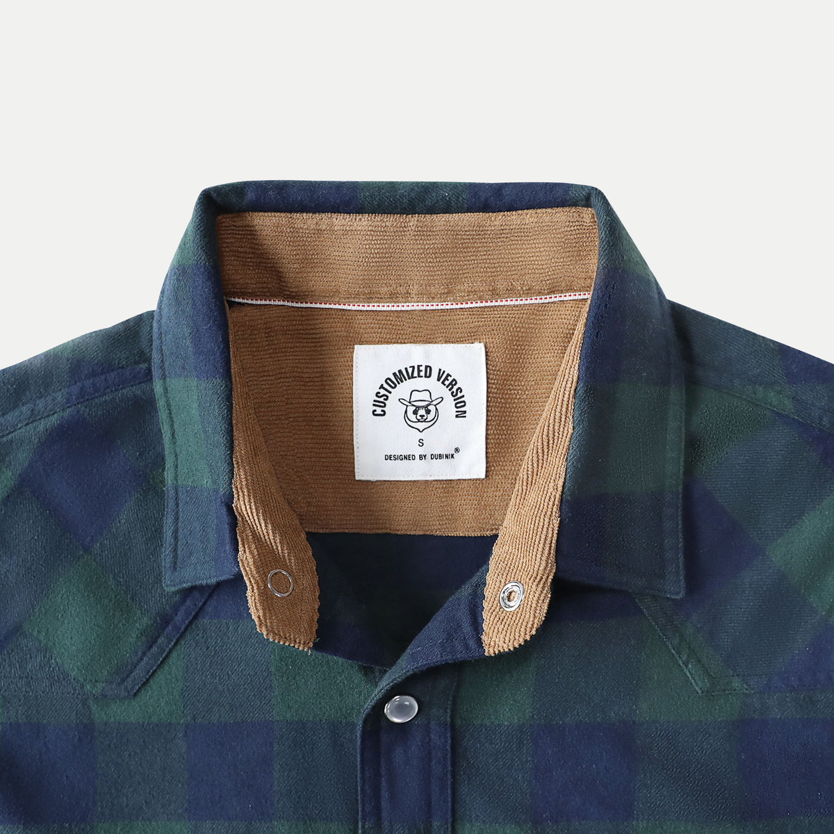 Dubinik Chemise Flanelle Homme Western Cowboy - Carreaux Vintage, Manches Longues, Boutons-Pression, Poches Double, Style Bûcheron Authentique