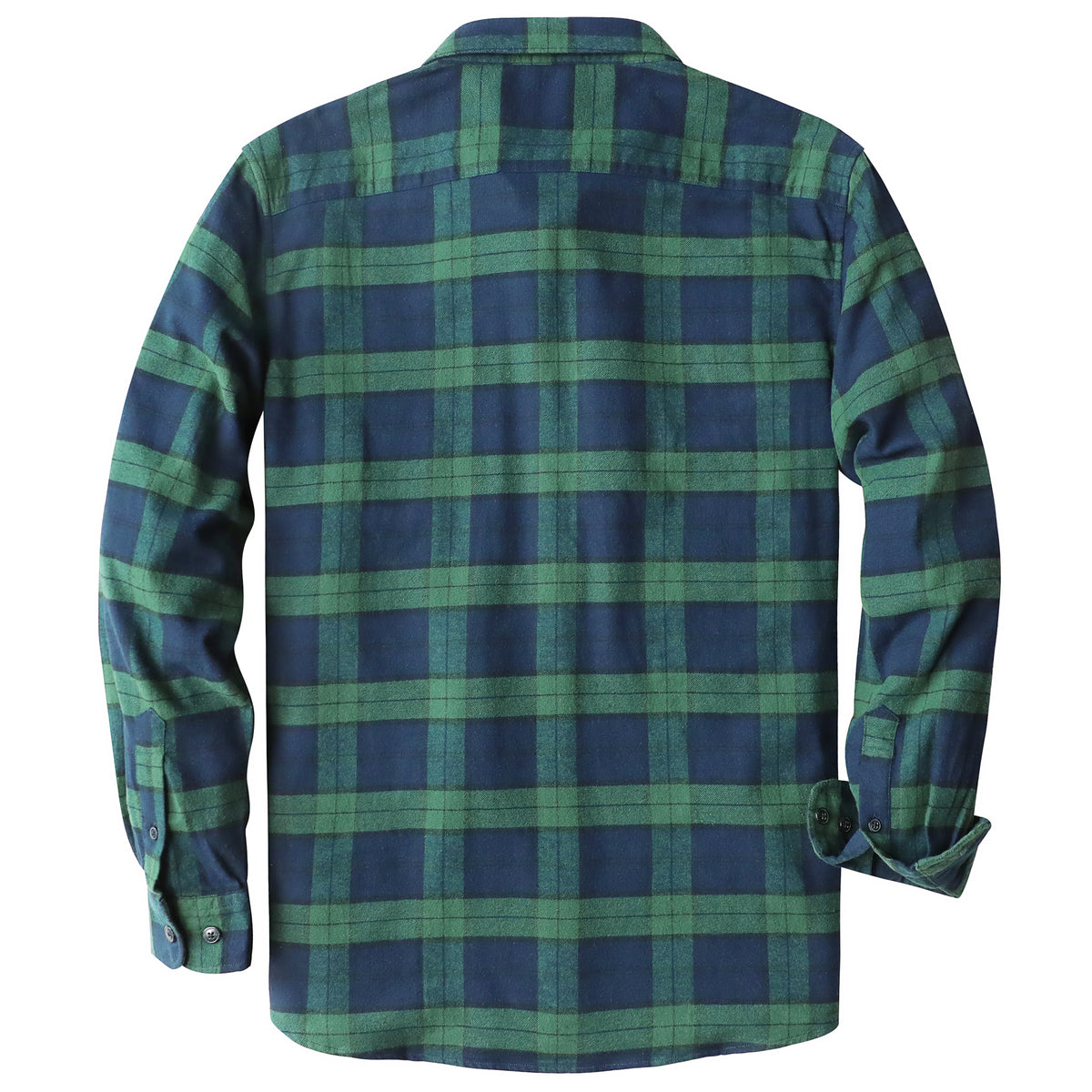 80's/90's Plaid Green and Navy Flannel Shirt