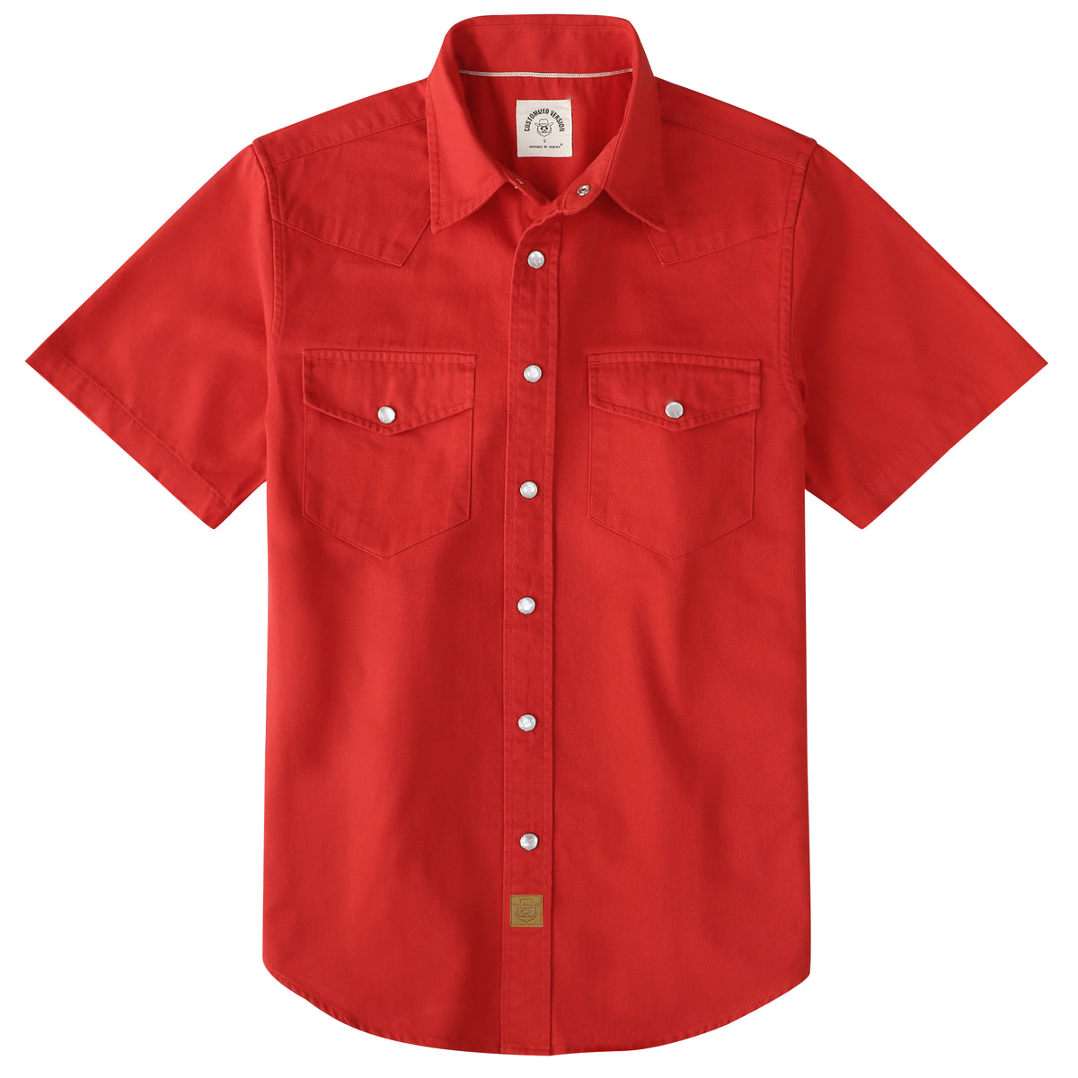 リックオウエンス Snap Button Short Sleeve Shirt Dubinik® Mens Short Sleeve Work Shirt Snap Button Heavy Cotton#10504