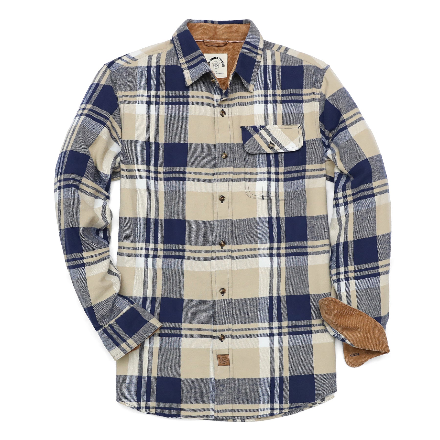 Herren Mittelschweres Flanellhemd, Langarm, lässig, Button-Down, gebürstetes Hemd aus 100 % Baumwolle #1003