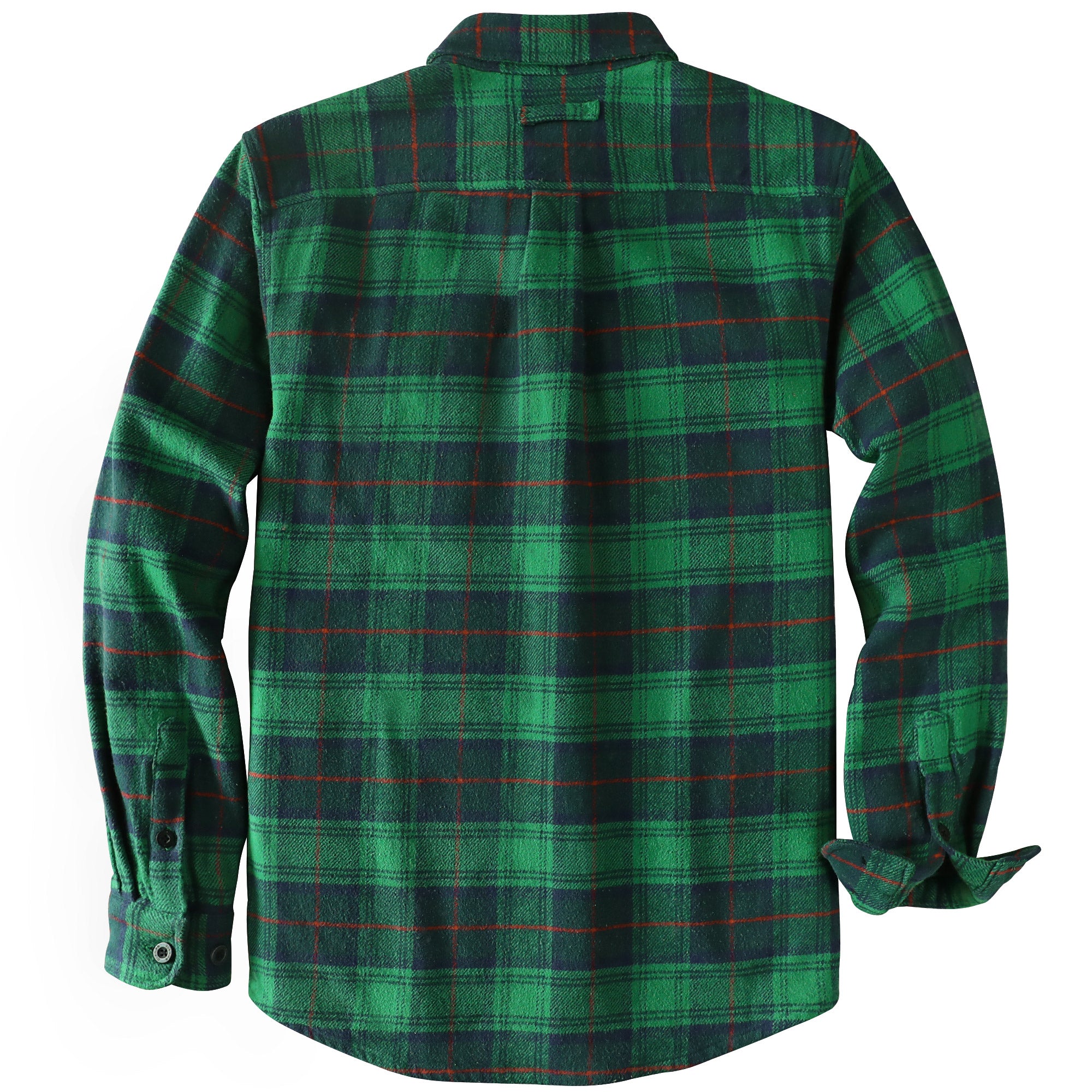 Dubinik® 13oz Ultra Heavyweight Green Flannel Shirt for Men Long Sleeve Mens Plaid Button Down Shirts for Men Vintage 100% Cotton#0081009