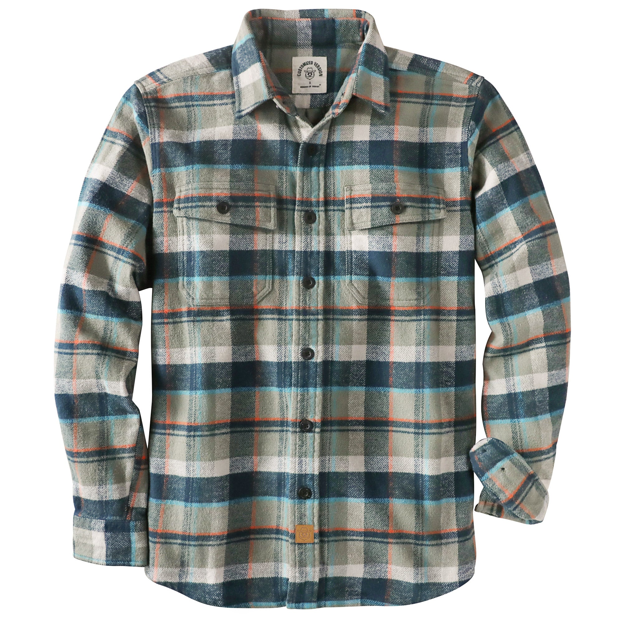 Dubinik® 13oz Ultra Heavyweight Flannel Shirt for Men Long Sleeve Mens Plaid Button Down Shirts for Men Vintage 100% Cotton#0081012