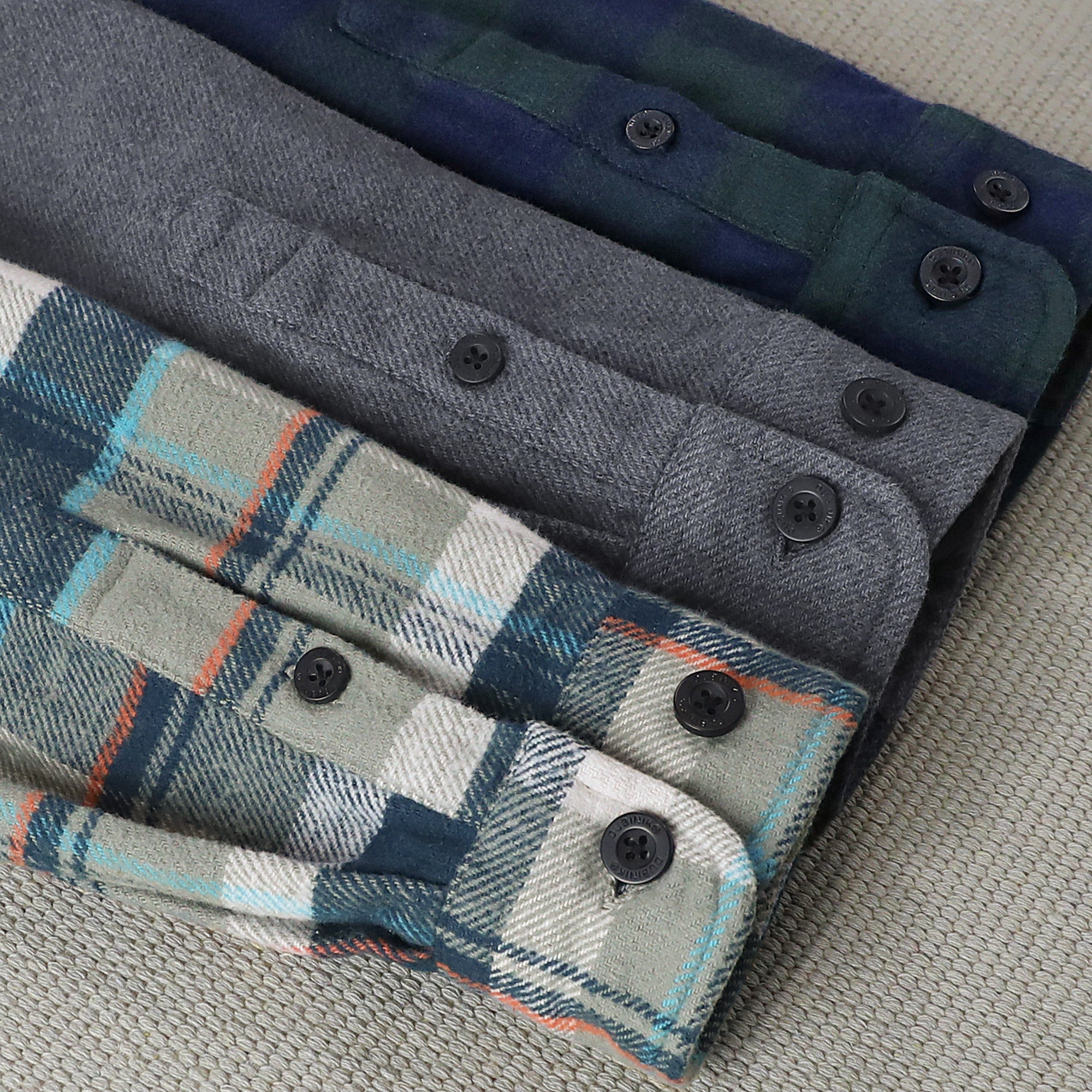 Dubinik® 13oz Ultra Heavyweight Flannel Shirt for Men Long Sleeve Mens Plaid Button Down Shirts for Men Vintage 100% Cotton#0081012