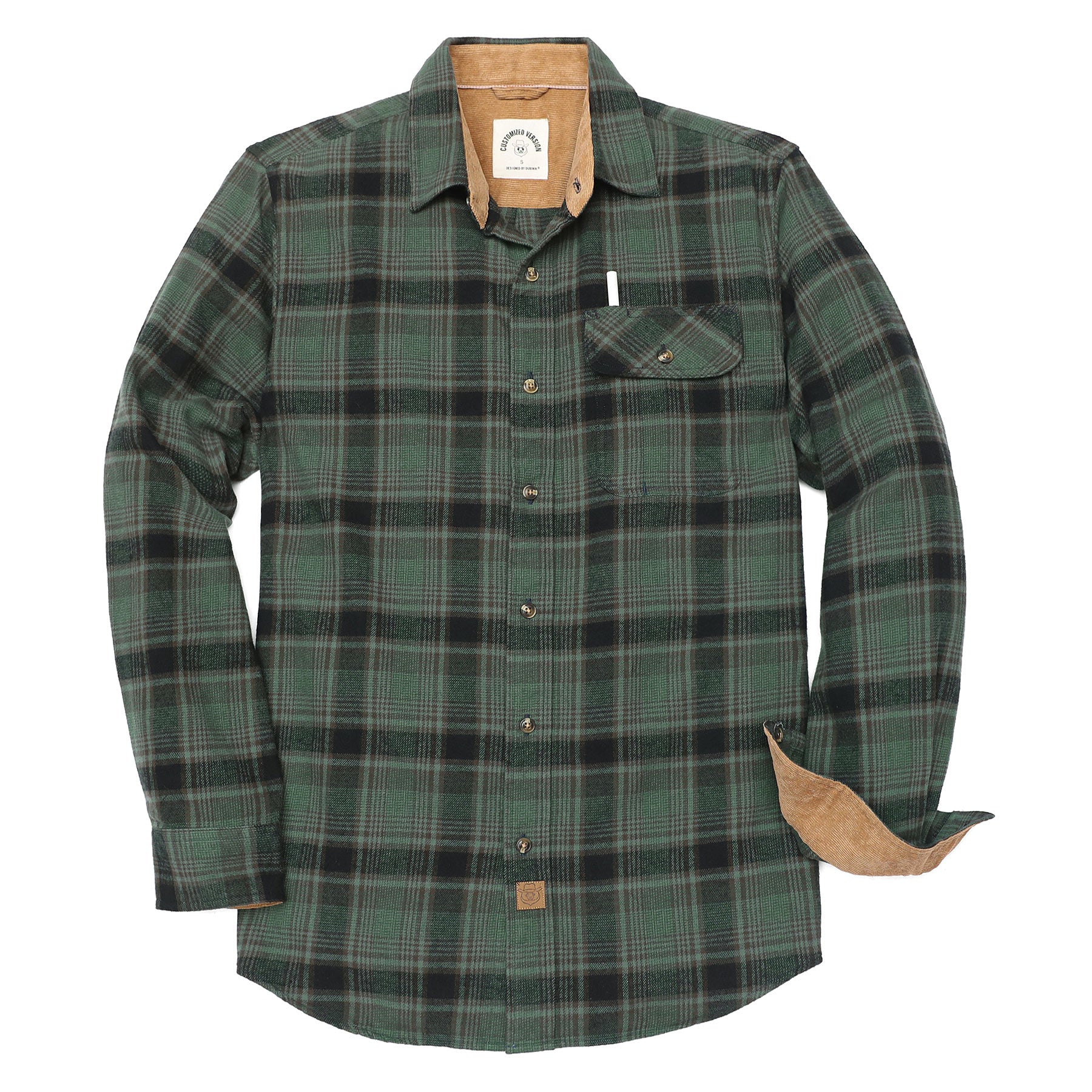 Mens Midweight Flannel Shirts Long Sleeve Casual Button Down Brushed 100% Cotton Shirt#1014