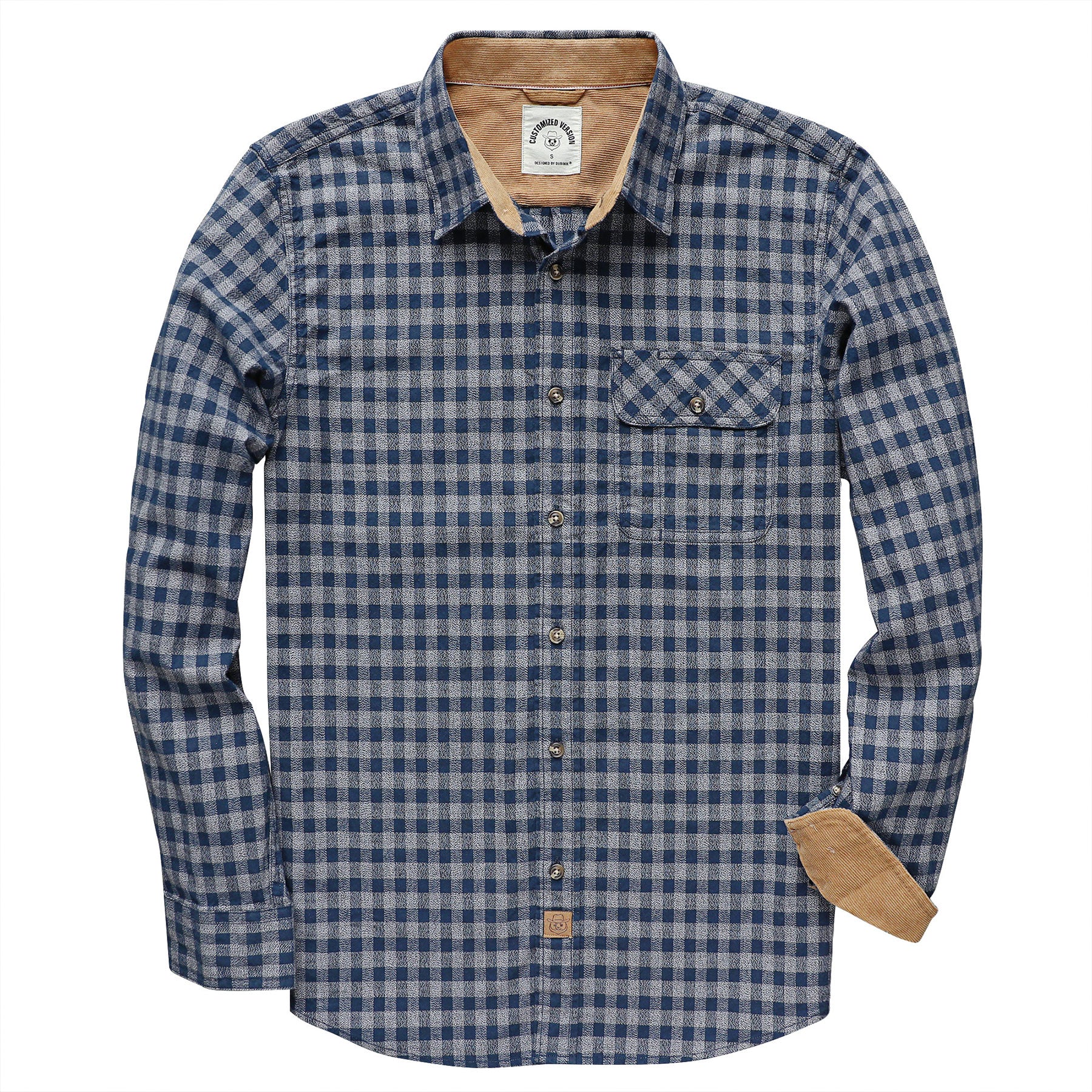 Chemises en flanelle mi-lourde pour homme, manches longues, décontractées, boutonnées, 100 % coton brossé, n° 1015