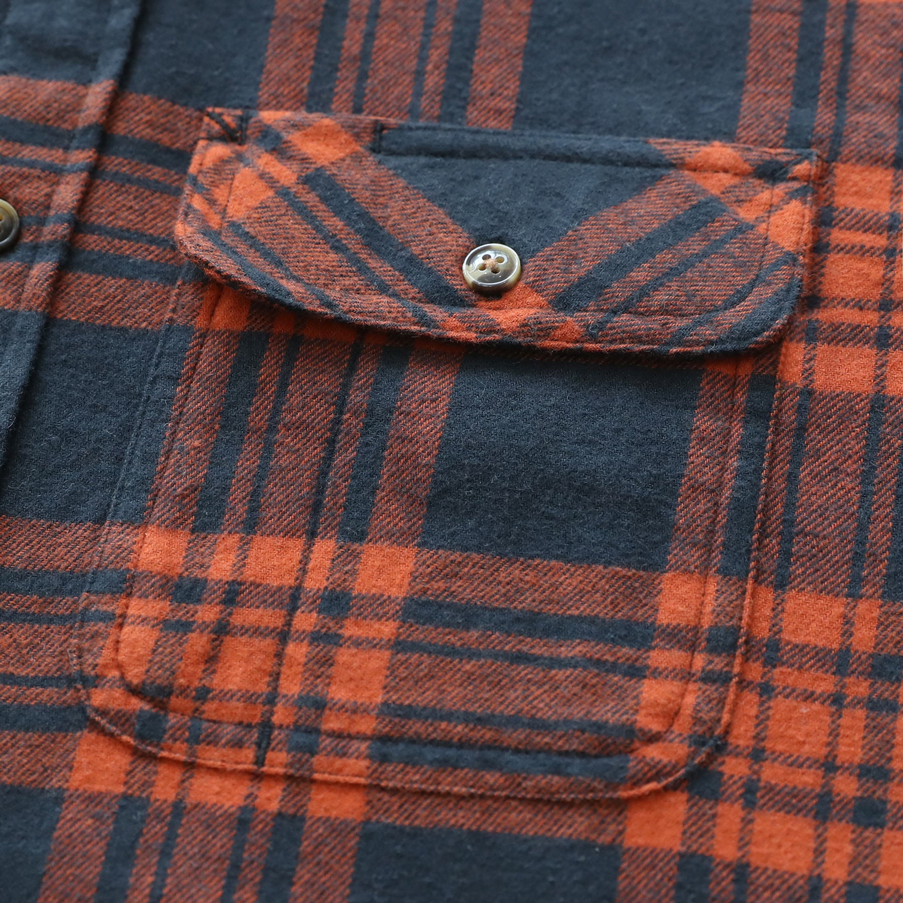 Herren Mittelschweres Flanellhemd, Langarm, lässig, Button-Down, gebürstetes Hemd aus 100 % Baumwolle #1016