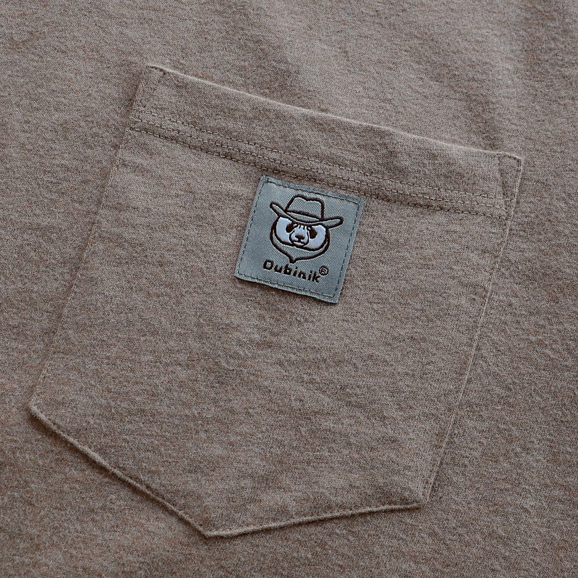 Dubinik® Men's Long Sleeve T-Shirts 100% Cotton Heightwight Workwear with Pocket#31205