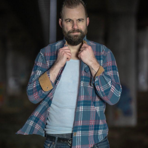 Mens Midweight Flannel Shirts Long Sleeve Casual Button Down Brushed 100% Cotton Shirt#1021