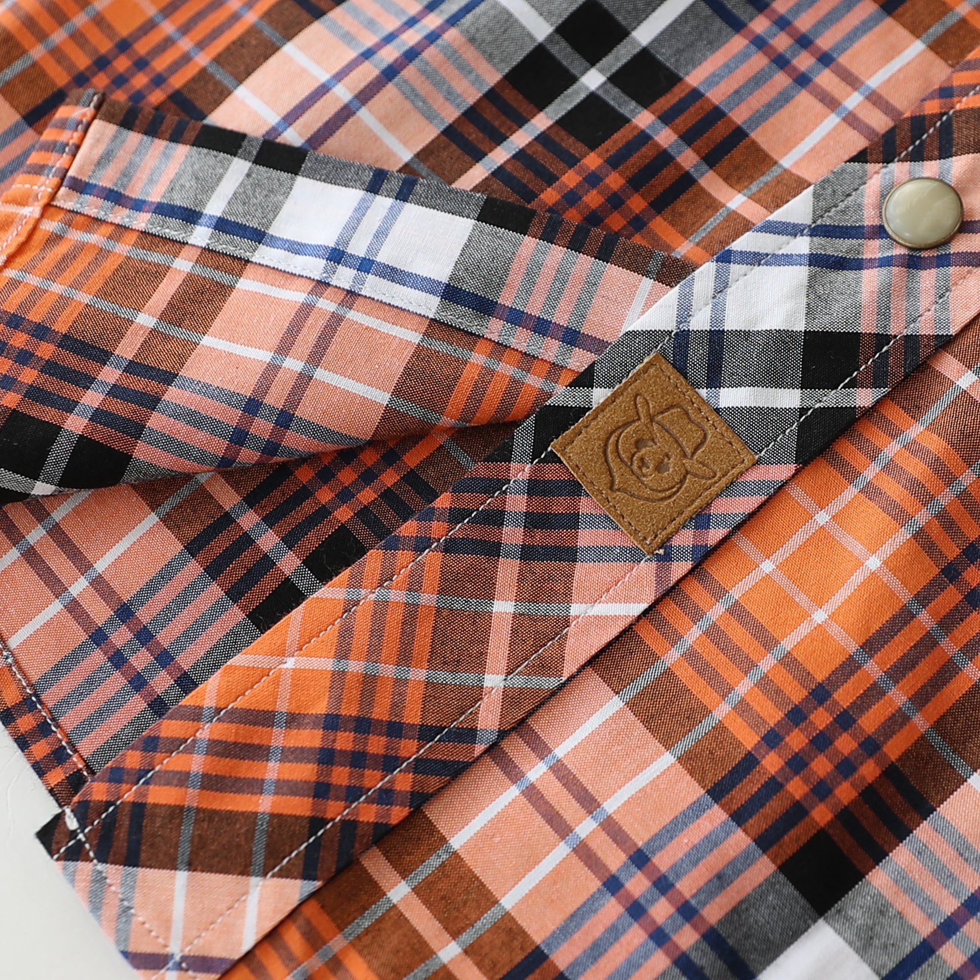 Dubinik® Pearl Snap Shirts For Men Long Sleeve Lightweight Casual Western Plaid Cowboy Cotton Vintage Work Shirt#48014