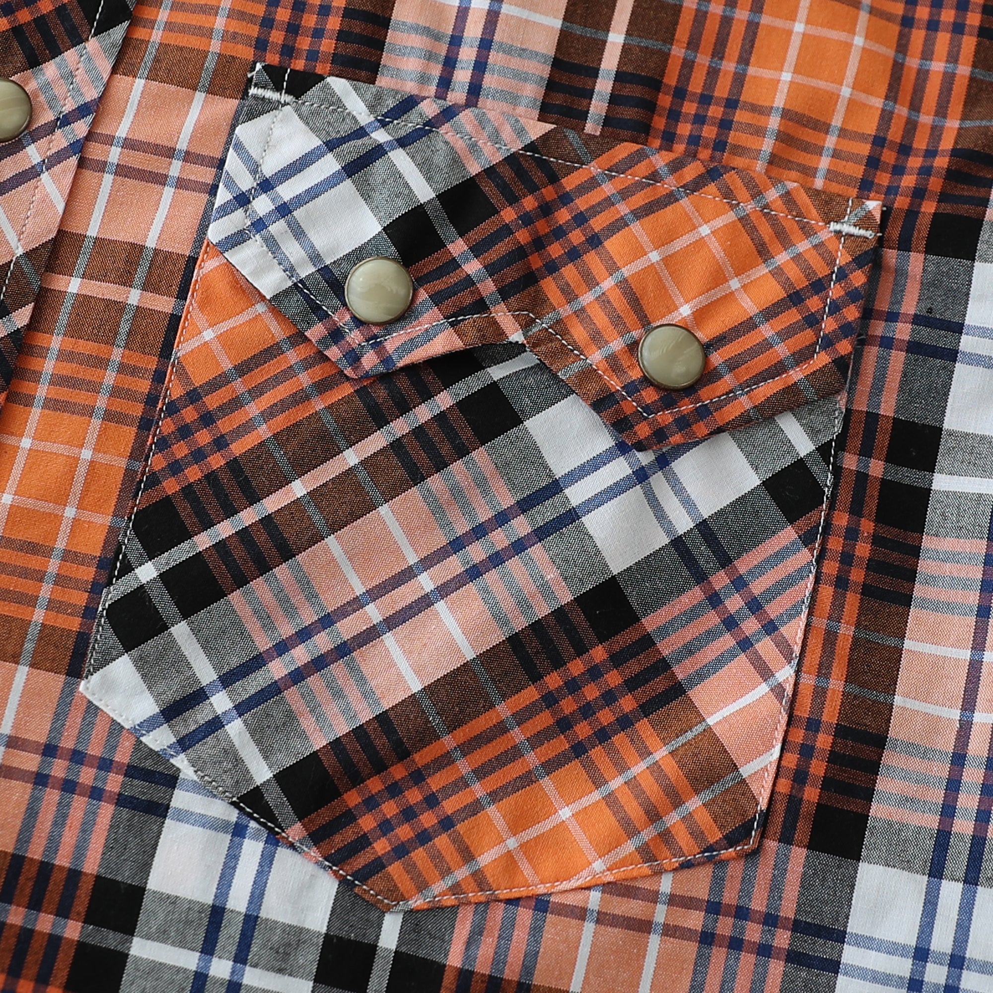 Dubinik® Pearl Snap Shirts For Men Long Sleeve Lightweight Casual Western Plaid Cowboy Cotton Vintage Work Shirt#48014