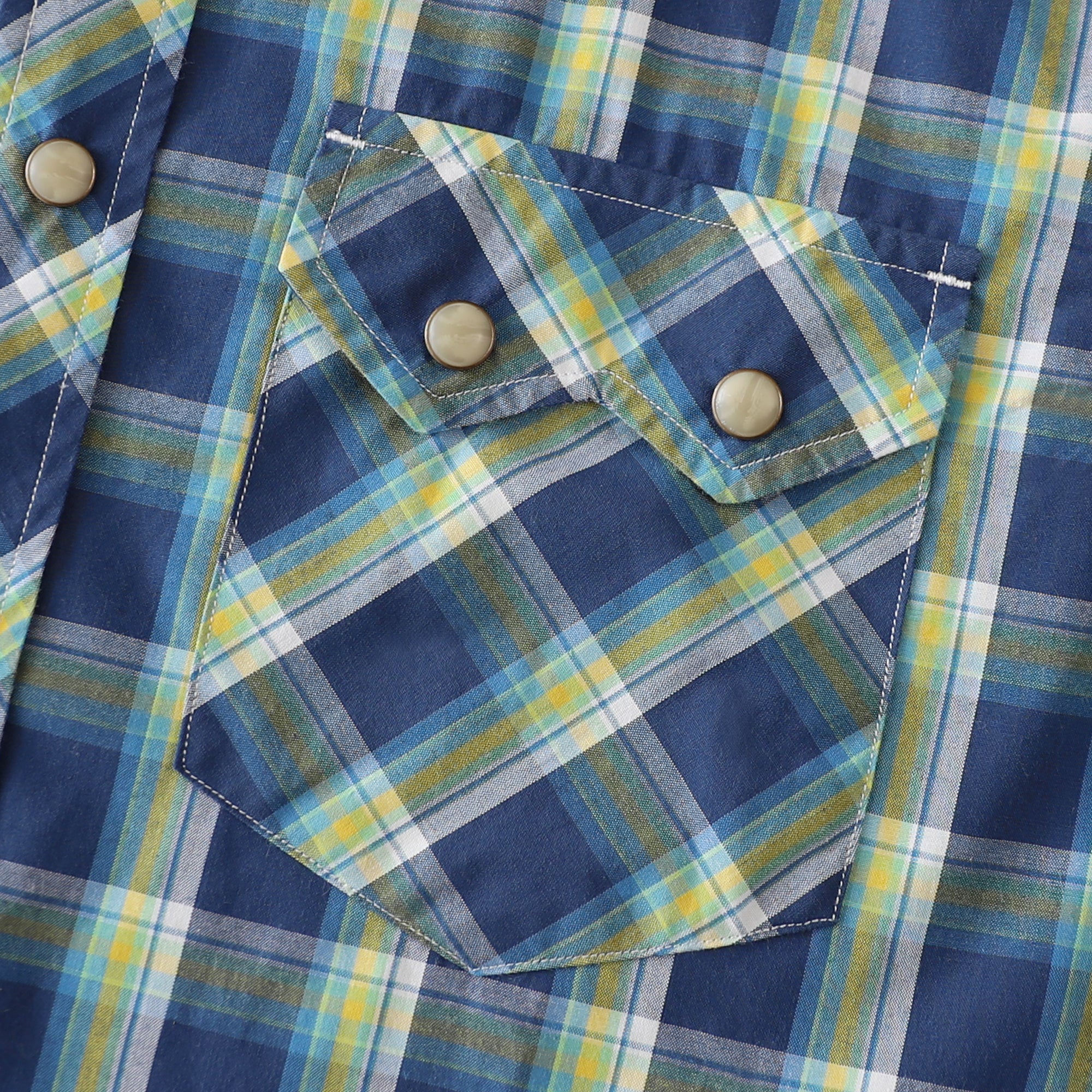 Dubinik® Pearl Snap Shirts For Men Long Sleeve Lightweight Casual Western Plaid Cowboy Cotton Vintage Work Shirt#48017
