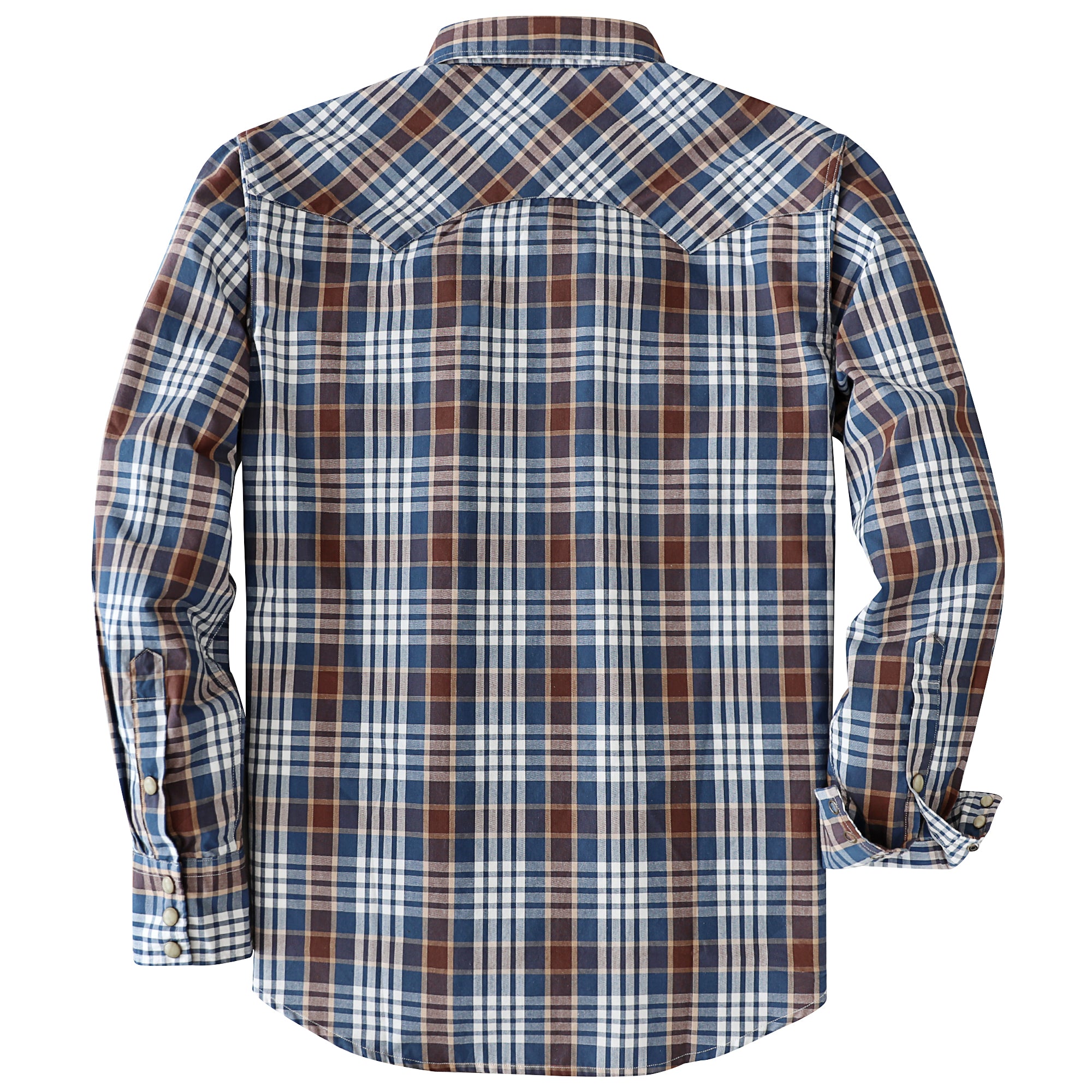 Dubinik® Pearl Snap Shirts For Men Long Sleeve Lightweight Casual Western Plaid Cowboy Cotton Vintage Work Shirt#48027
