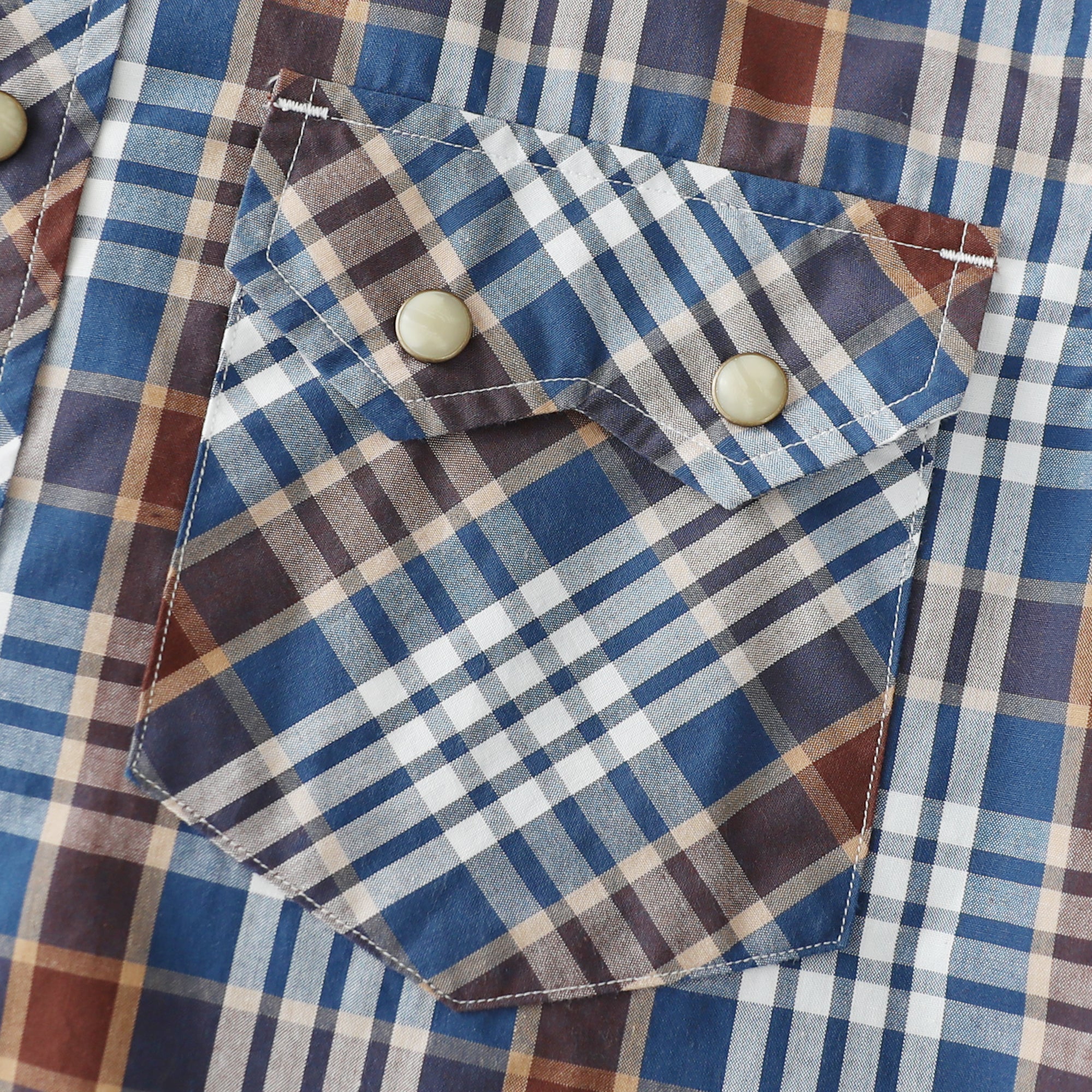 Dubinik® Pearl Snap Shirts For Men Long Sleeve Lightweight Casual Western Plaid Cowboy Cotton Vintage Work Shirt#48027