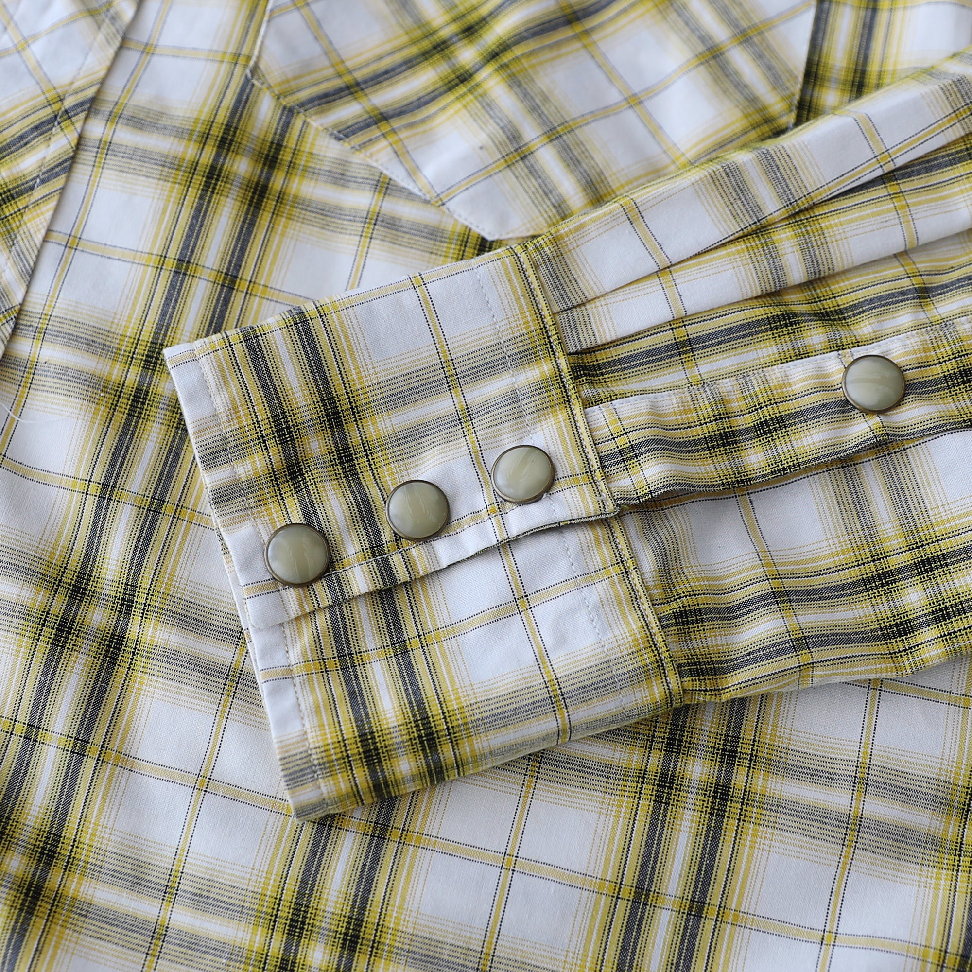 Dubinik® Pearl Snap Shirts For Men Long Sleeve Lightweight Casual Western Plaid Cowboy Cotton Vintage Work Shirt#48010