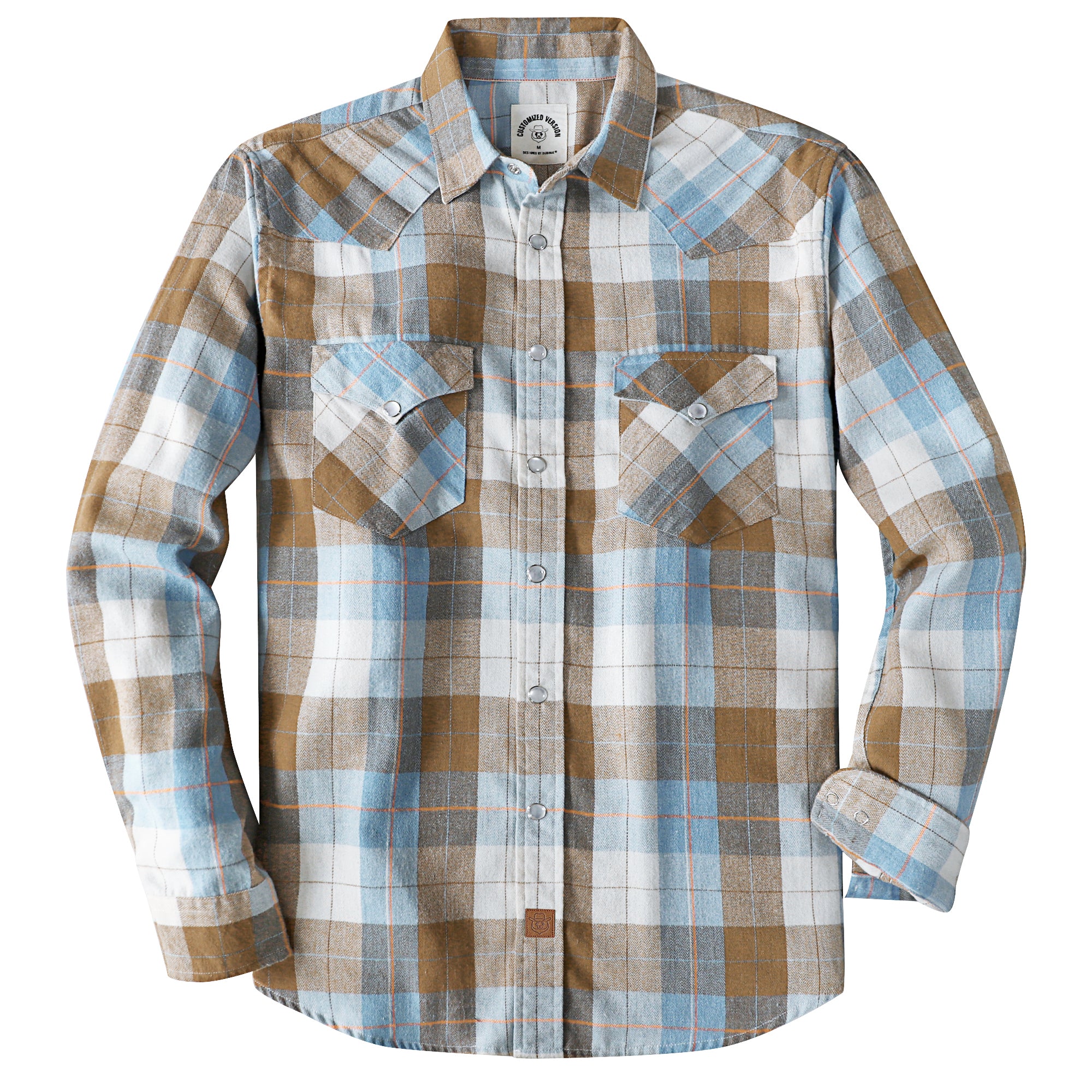 6oz Mens Flannel Long Sleeve Pearl Snap Buttons Western Cowboy Vintage Casual Shirts #2821 Tall size in stock now! L / Dark Khaki Blue 6oz Mens Flannel Long Sleeve Pearl Snap Buttons Western Cowboy Vintage Casual Shirts #2821 Tall size in stock now! L / Dark Khaki Blue