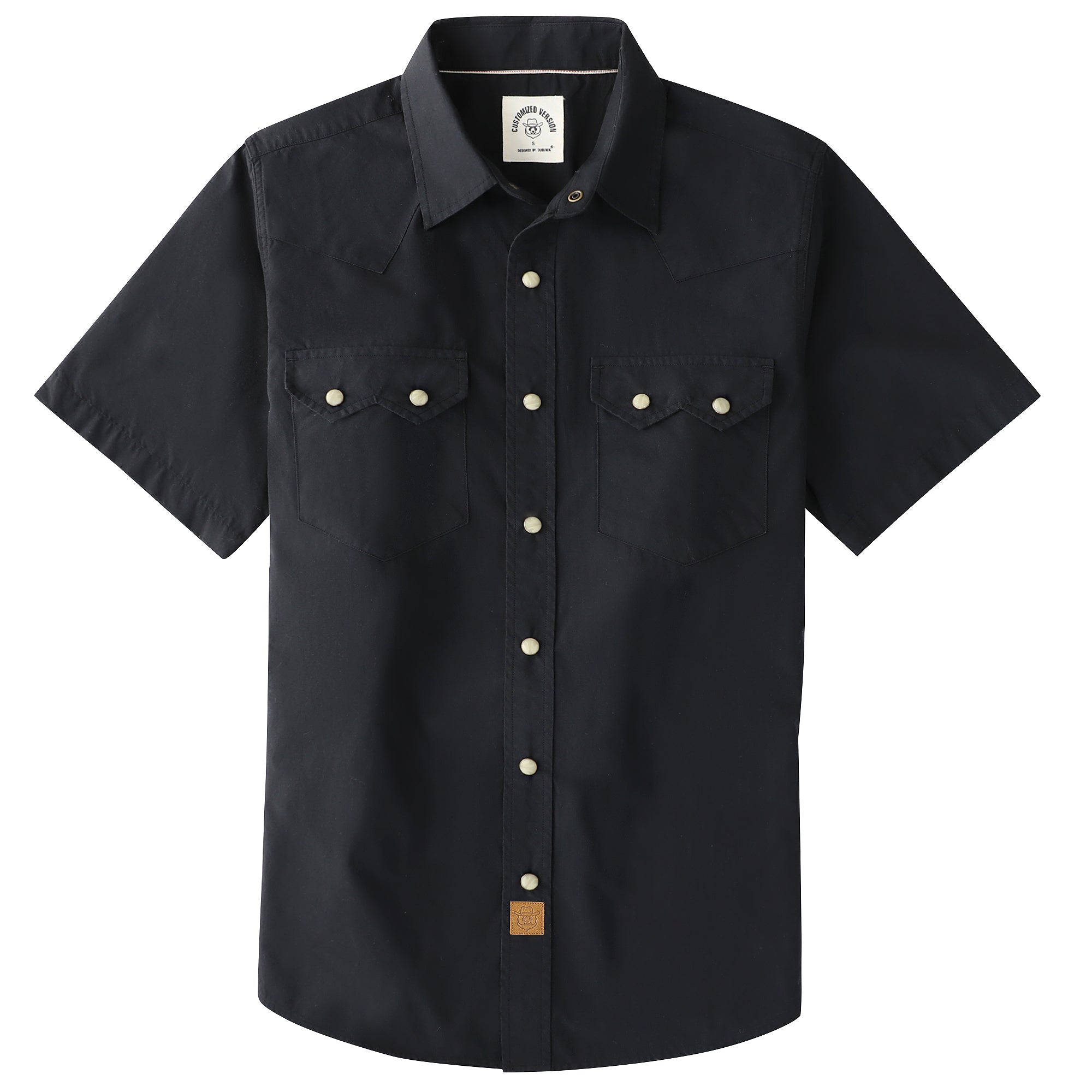 Dubinik® Men's Pearl Snap Western Plaid Shirt Short Sleeve#47028