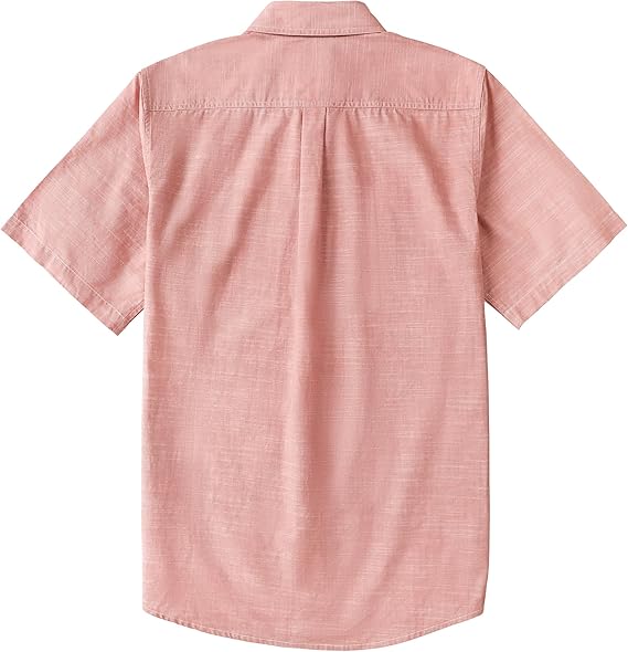 Dubinik® Mens Short Sleeve Button Down Casual Cotton Regular Fit Lightweight Pocket Chambray Mens Button Down Short Sleeve#0057002