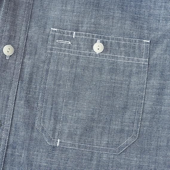 Dubinik® Chemise boutonnée à manches courtes pour homme, décontractée, en coton, coupe classique, légère, avec poches, en chambray, chemise boutonnée à manches courtes pour homme, n° 0057004