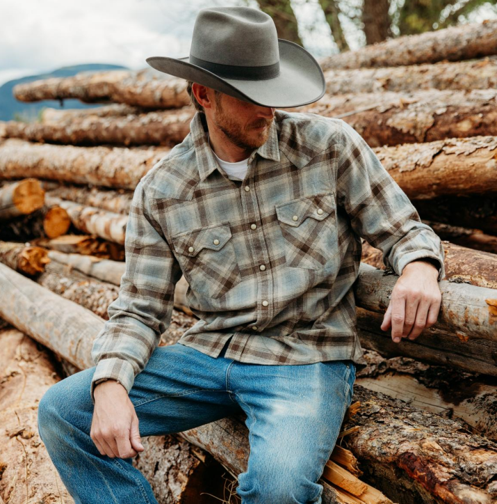 Dubinik® Flannel Shirt for Men Long Sleeve Casual Cozy Snap Button Western Plaid Shirts Soft Pure Cotton#37016