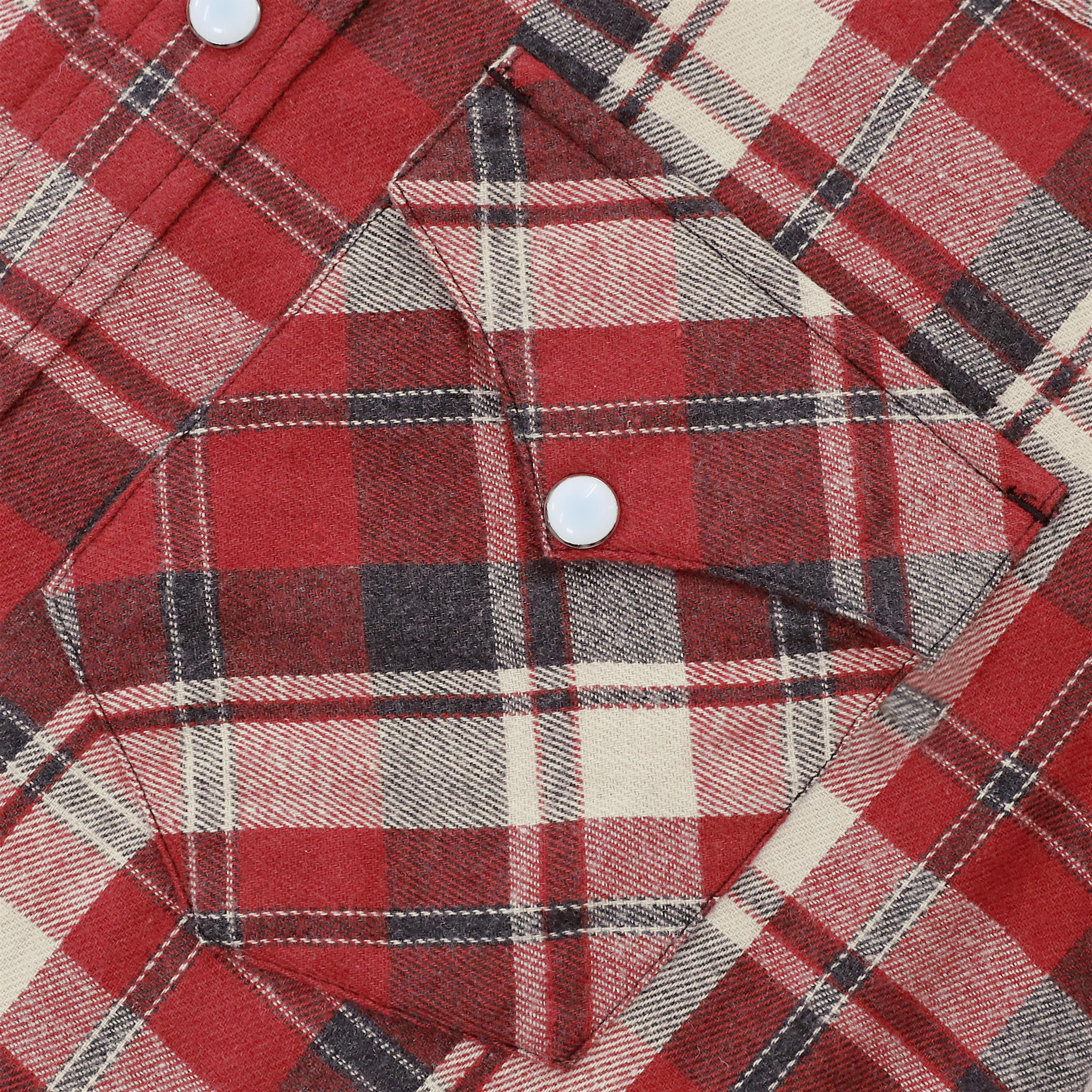 Dubinik® Flannel Shirt for Men Western Cowboy Pearl Snap Shirts for Men Long Sleeve Vintage Buttons Down Plaid Shirt#28605