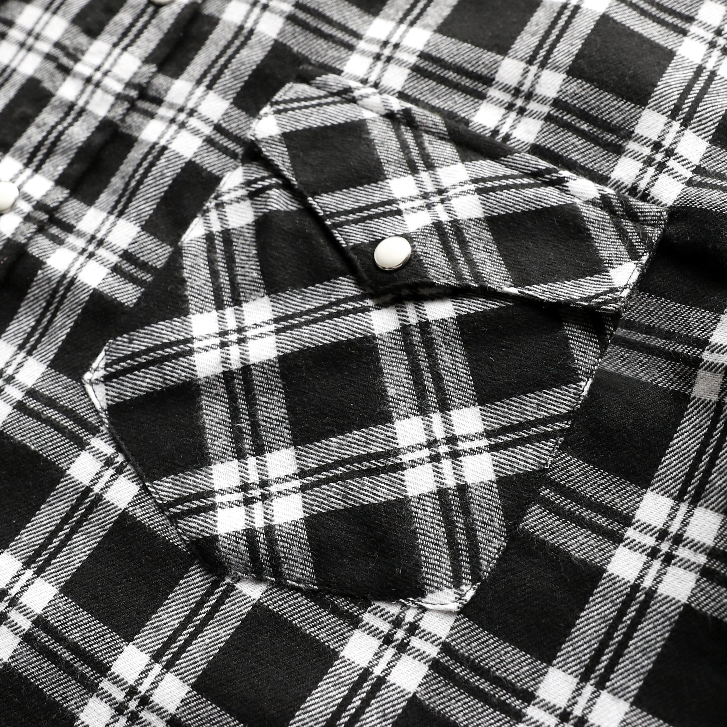 Mens Flannel Long Sleeve Pearl Snap Buttons Western Cowboy Vintage Casual Shirts #2804