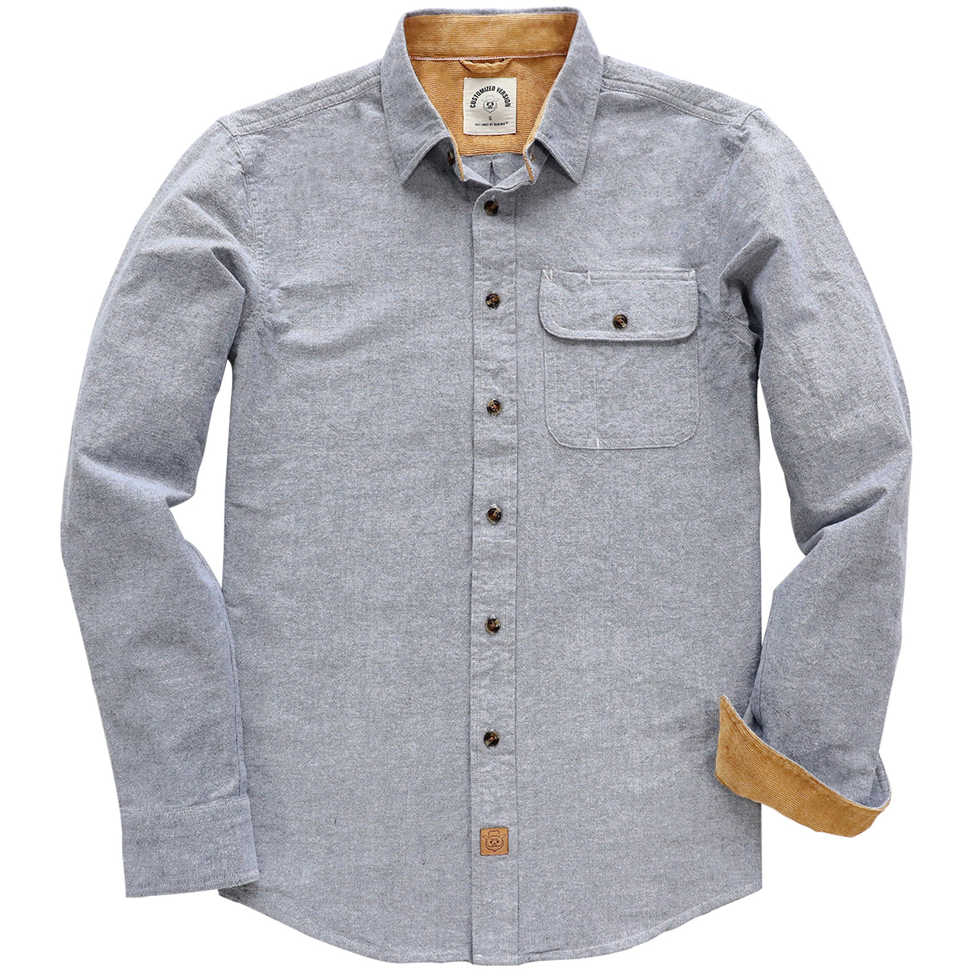 Mens Midweight Flannel Shirts Long Sleeve Casual Button Down Brushed 100% Cotton Shirt#1023