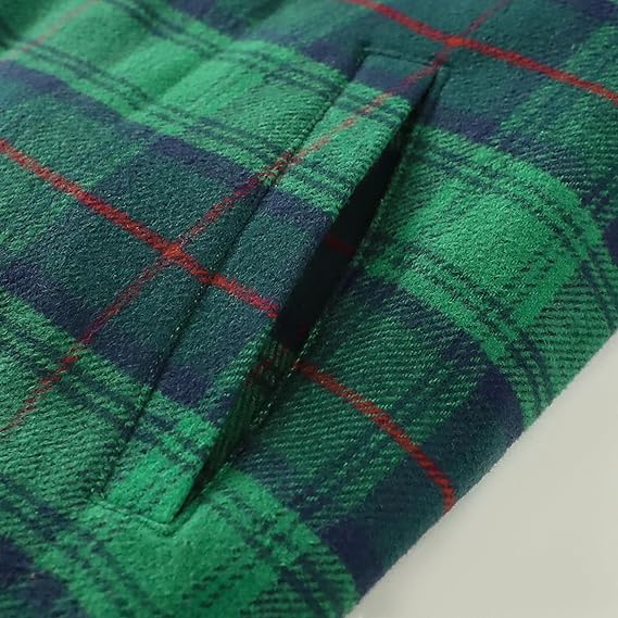Dubinik® Mens Lightweight Jacket Cozy Warm Lined Flannel Shirts for Men Long Sleeve Snap Casual Plaid 2 Chest Pockets#0181009
