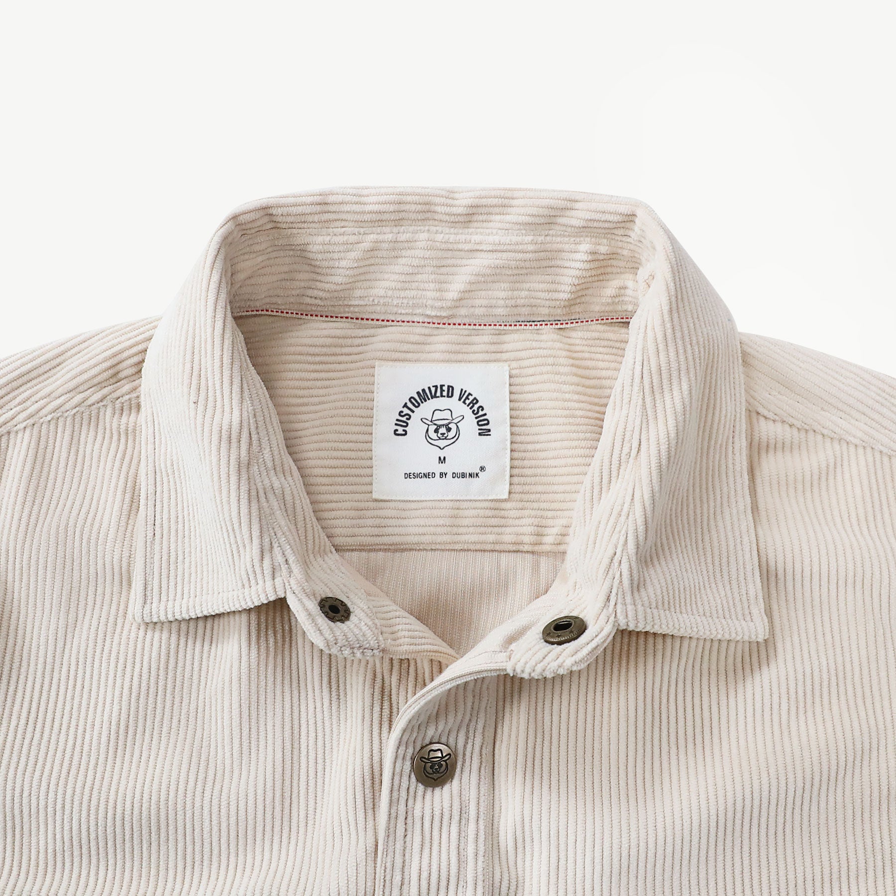 Dubinik® Corduroy Shirt Men Corduroy Jacket Men Long Sleeve Casual Work Vintage Regular Fit Mens Snap Button Shirt#31003