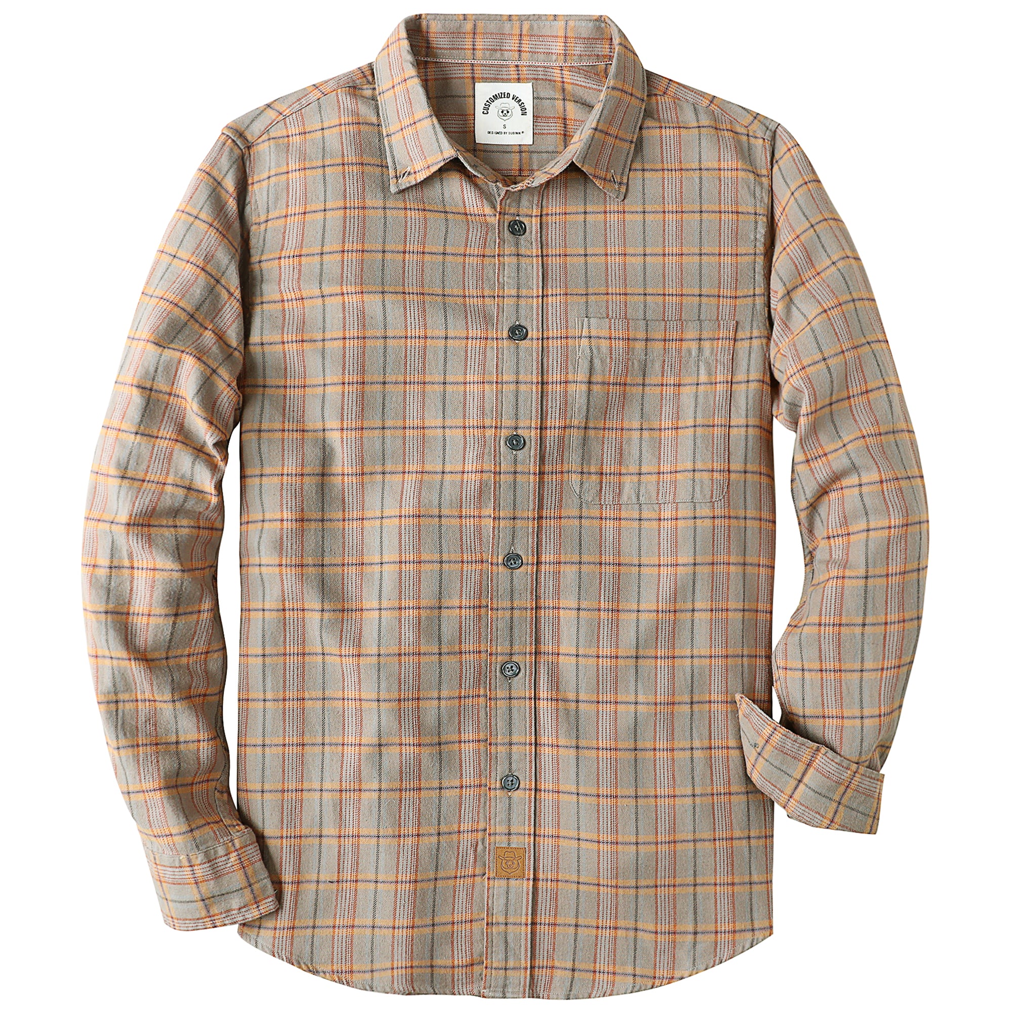 Men's Plaid Flannel Long Sleeve Shirts #0334