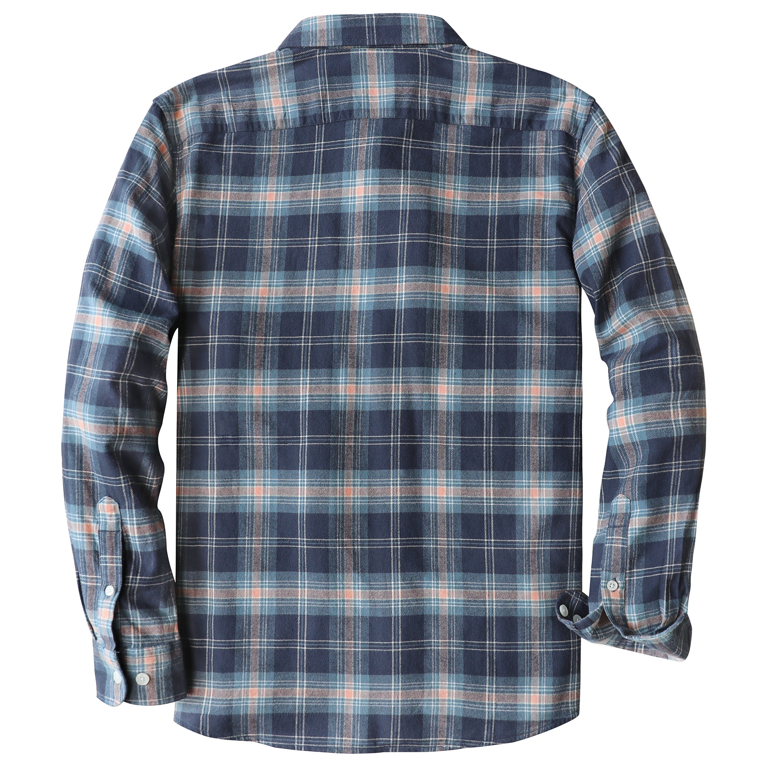 Herren Kariertes Flanell Langarmhemd #0319