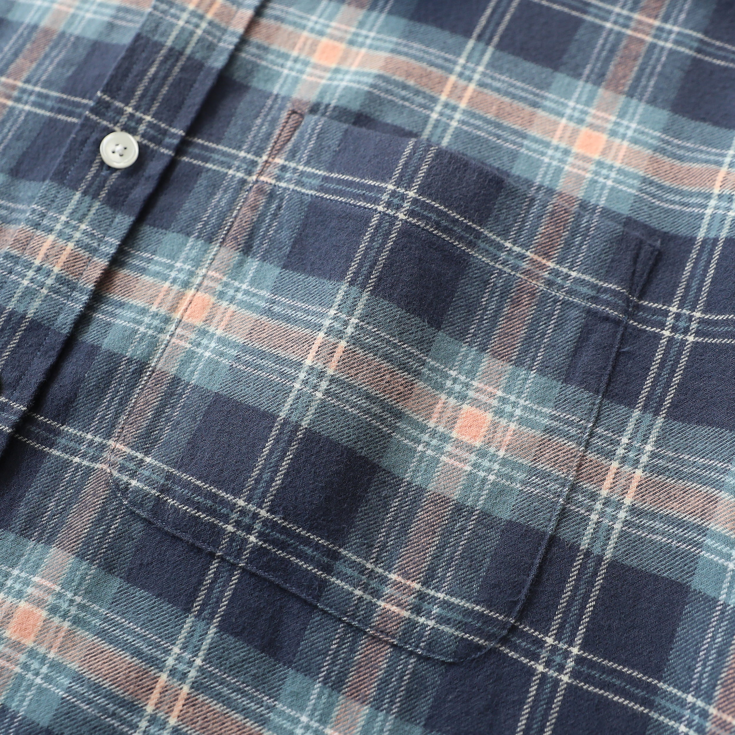 Herren Kariertes Flanell Langarmhemd #0319