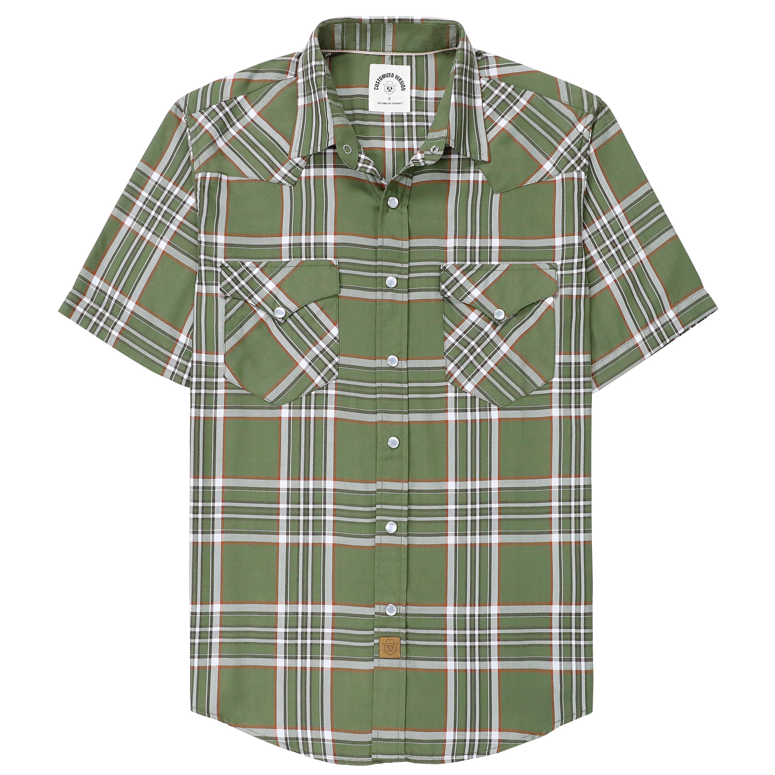 Burnside Short Sleeve Plaid Shirt – 55% Cotton/45% Polyester, Modern Fit, Two Chest Pockets With Flaps (Style B9202)