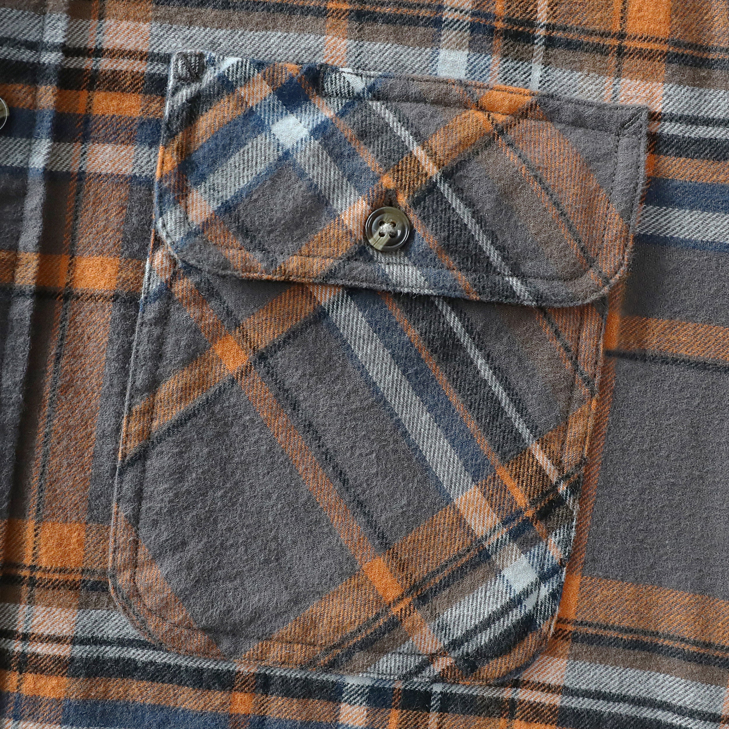 Chemise en flanelle Dubinik® pour homme, manches longues, boutonnée, à carreaux, tout en coton doux et brossé, chemise utilitaire décontractée pour homme #0030007
