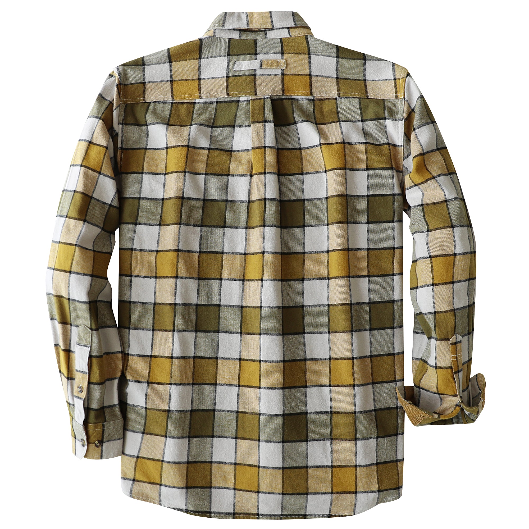Dubinik® Herren-Flanellhemd, langärmelig, Button-Down-Karo, komplett aus weich gebürstetem Flanell aus Baumwolle für Herren, Freizeithemd #0030001