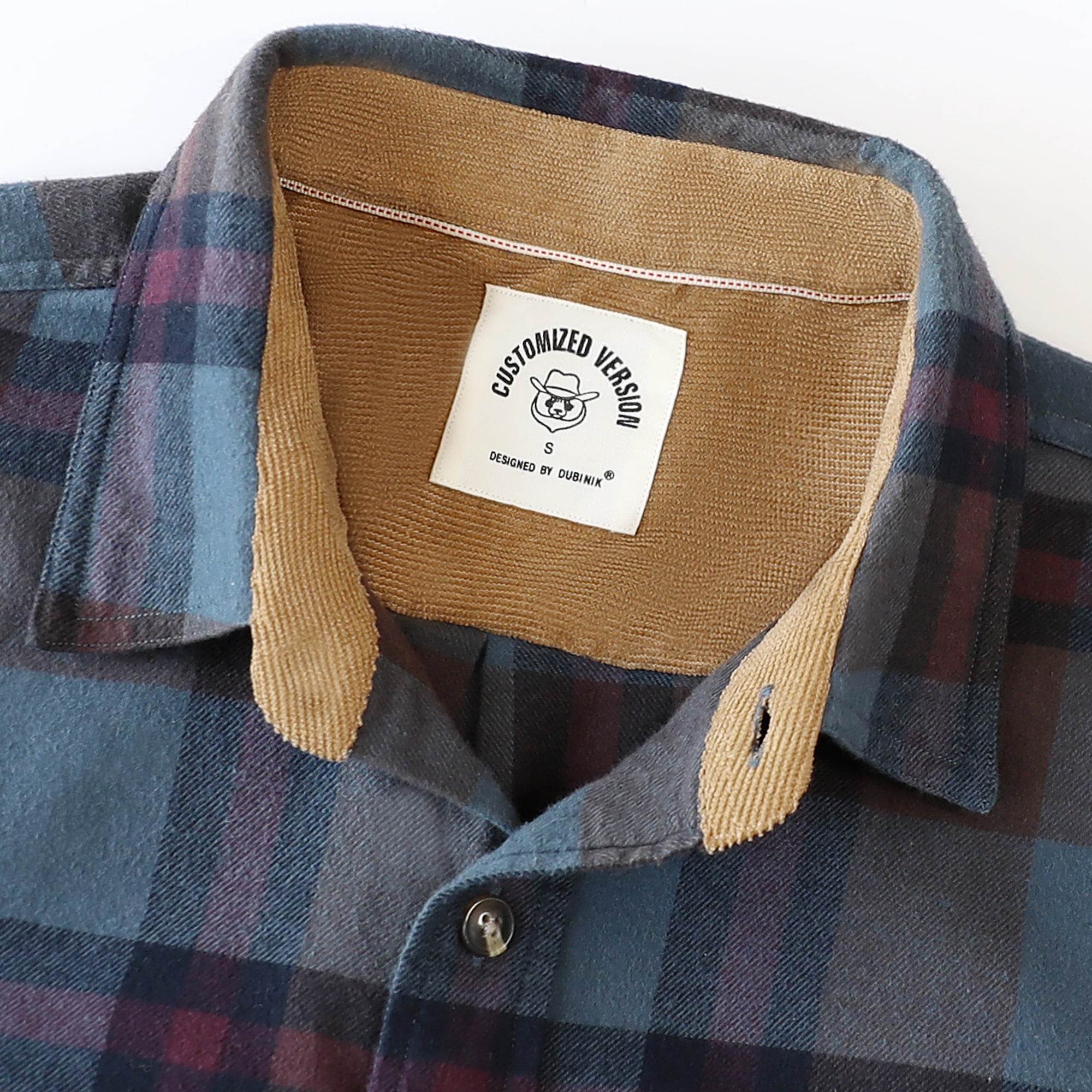 Dubinik® Mens Flannel Shirt Long Sleeve Button Down Plaid All Cotton Soft Brushed Flannel Shirt For Men Utility Casual Shirt #0030026