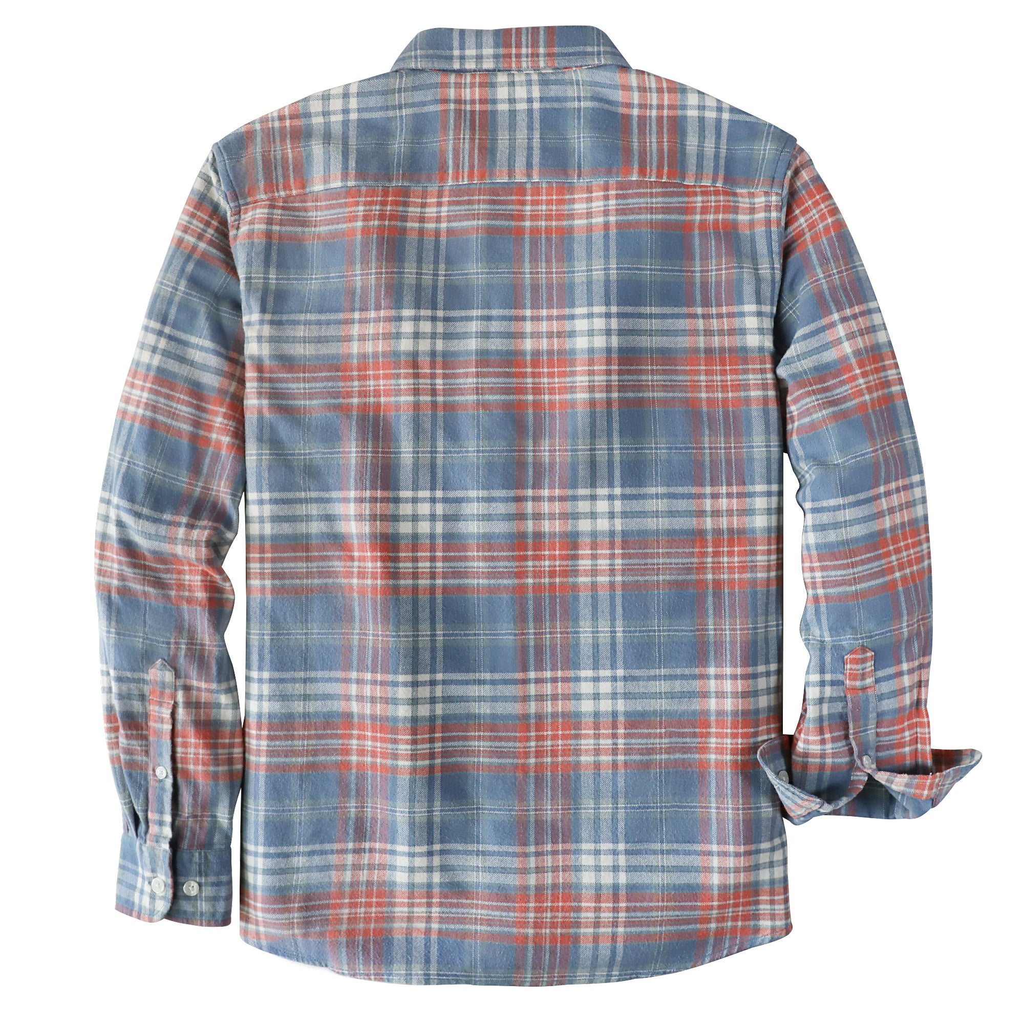 Dubinik® Mens Flannel Shirts Long Sleeve Button Down Casual Work Plaid Shirt Men All Cotton Soft with Pocket Regular Fit03-51