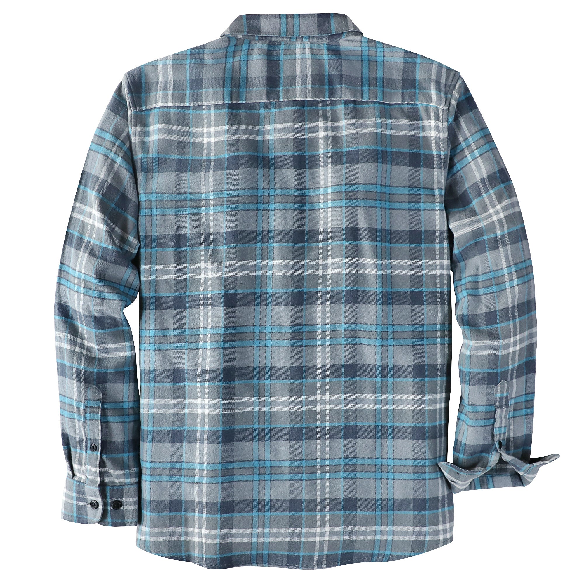 Dubinik® Herren Flanellhemden Langarm Button-Down Freizeit Arbeitshemd Kariert Herren Alle Baumwolle Weich mit Tasche Regular Fit #03-054