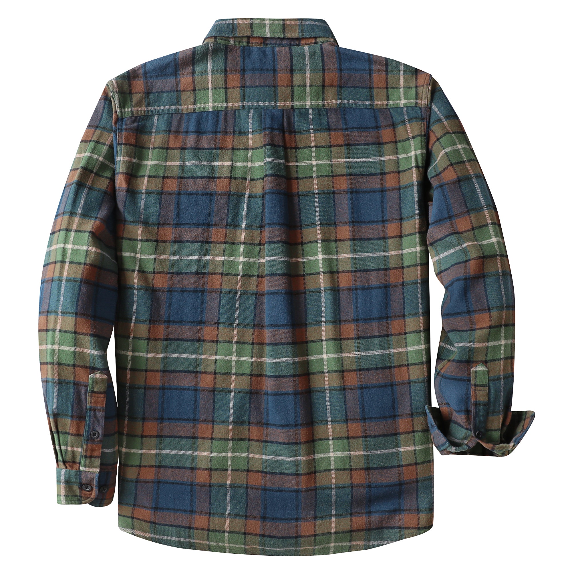 Chemise à carreaux Dubinik® à manches longues et mi-lourde pour homme, chaude, décontractée et douce, en coton, à boutons, #3405