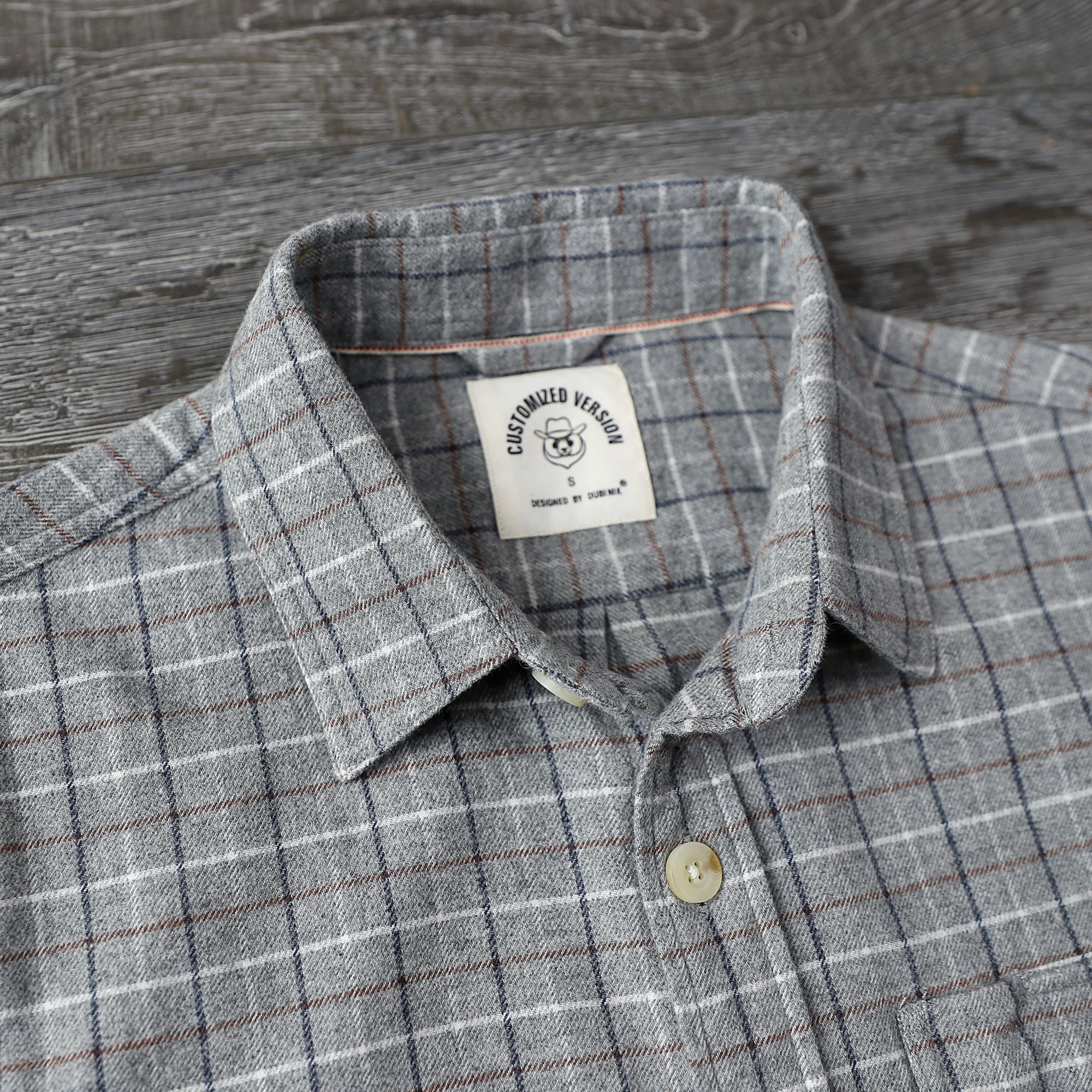 Dubinik® Mens Long Sleeve Midweight Flannel Shirt Warm Casual Soft Cotton Button Down Plaid Shirt #3419