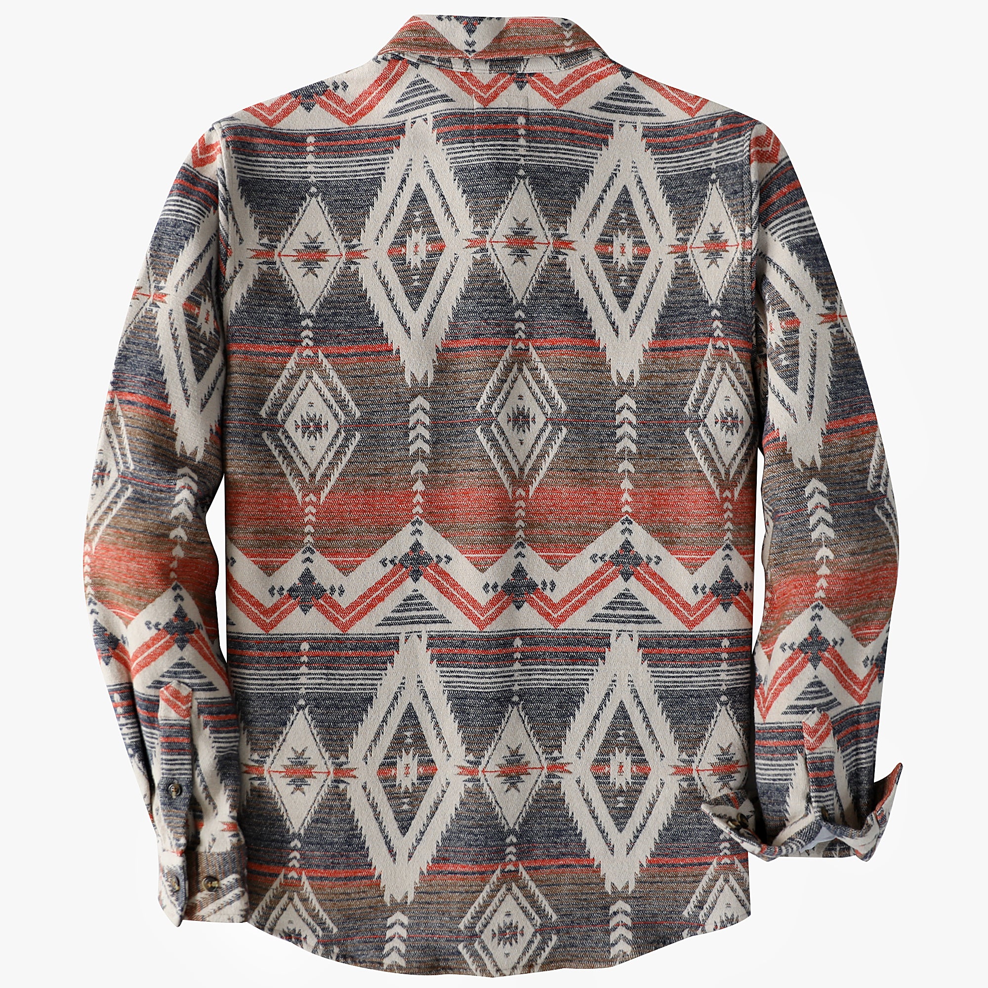 Chemise en flanelle épaisse Dubinik® pour homme, motif aztèque, manches longues, boutonnée, tout en coton doux brossé, style cowboy, style décontracté, #30029