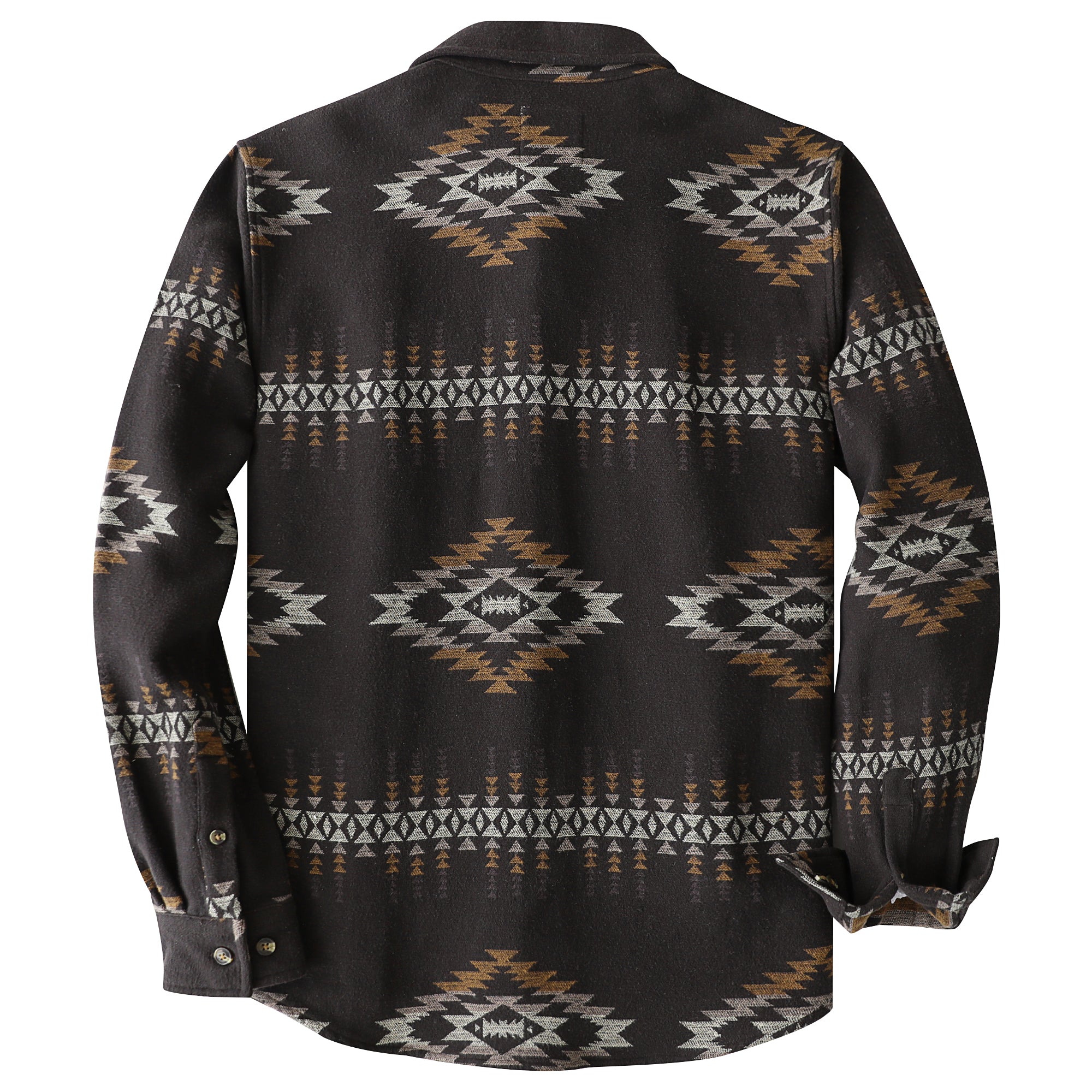 Chemise en flanelle épaisse Dubinik® pour homme, motif aztèque, manches longues, boutonnée, tout en coton doux brossé, style cowboy, style décontracté, #30028