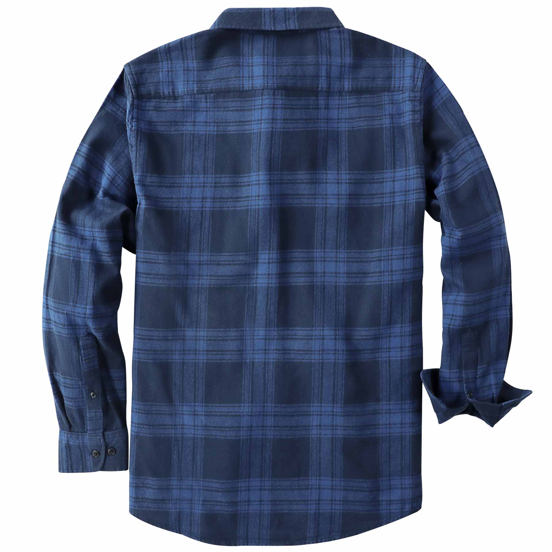 Chemise en flanelle Dubinik® pour homme, 100 % coton, manches longues, à carreaux, douce, décontractée, boutonnée, #66009