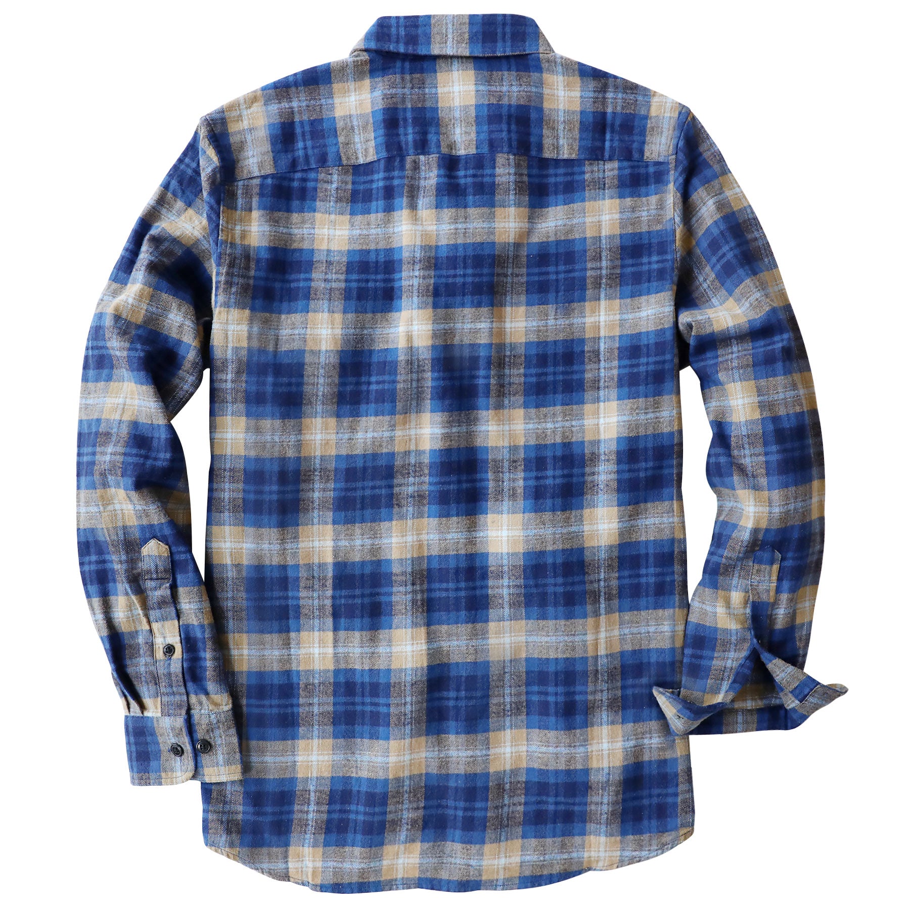 Dubinik® Flanellhemd für Herren, 100 % Baumwolle, Herren-Flanellhemden, langärmelig, kariert, weich, lässig, Button-Down-Hemd, Herren #66012