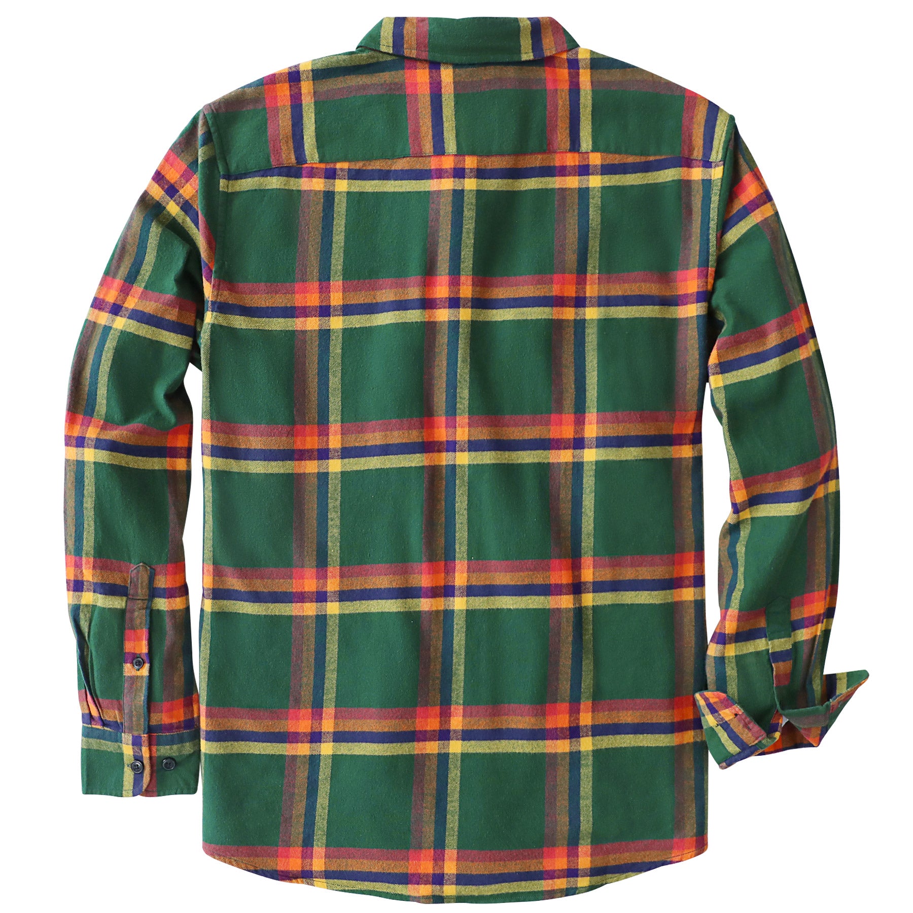 Dubinik® Flanellhemd für Herren, 100 % Baumwolle, Herren-Flanellhemden, langärmelig, kariert, weich, lässig, Button-Down-Hemd, Herren #66017