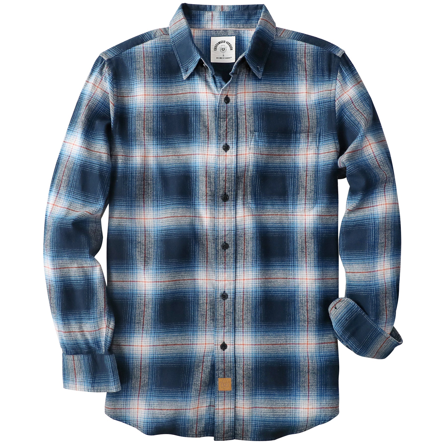 Dubinik® Flanellhemd für Herren, 100 % Baumwolle, Herren-Flanellhemden, langärmelig, kariert, weich, lässig, Button-Down-Hemd, Herren #66027