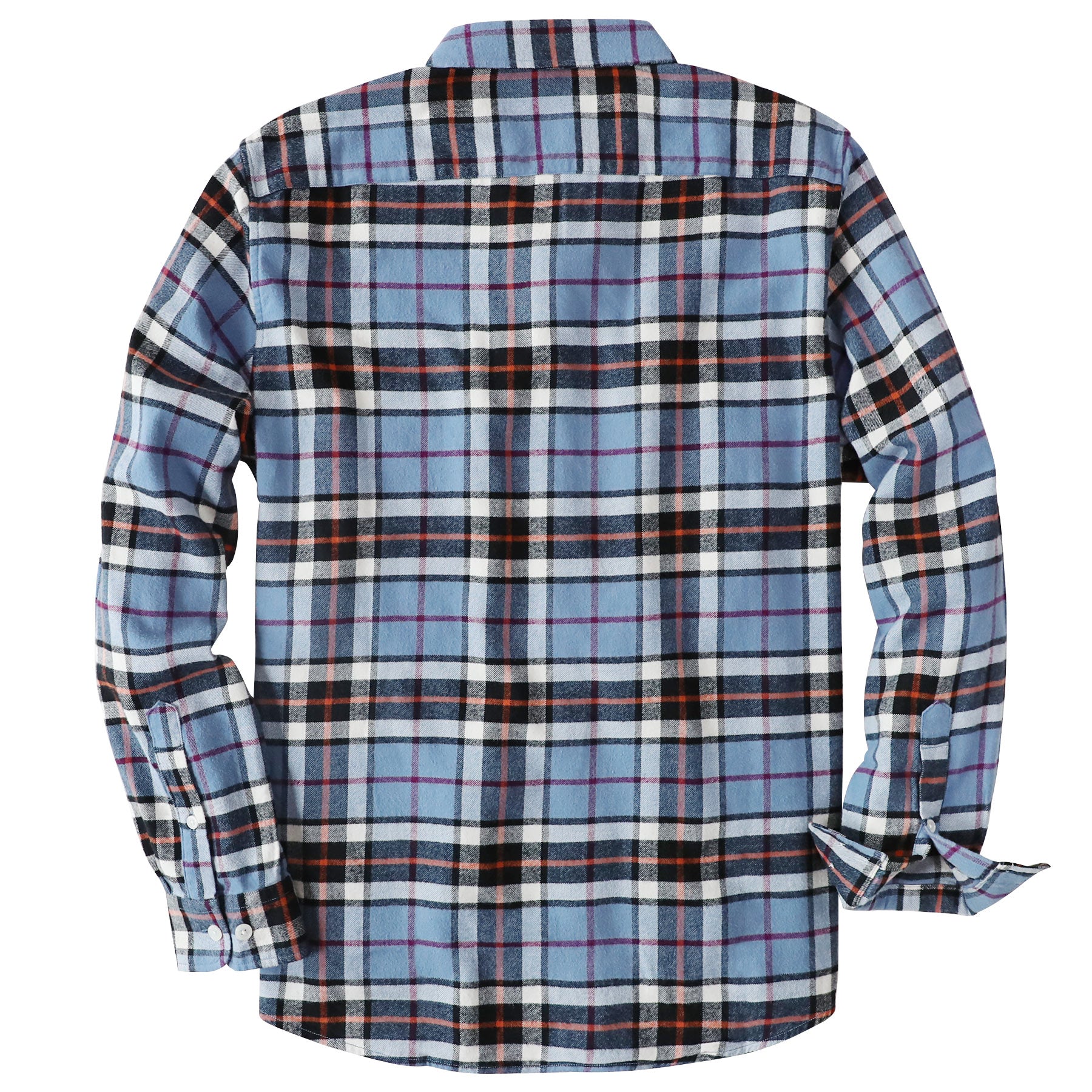 Dubinik® Flanellhemd für Herren, 100 % Baumwolle, Herren-Flanellhemden, langärmelig, kariert, weich, lässig, Button-Down-Hemd, Herren #66016