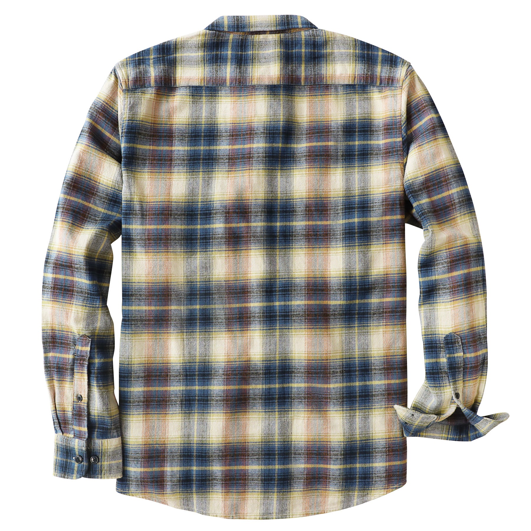 Dubinik® Flanellhemd für Herren, 100 % Baumwolle, Herren-Flanellhemden, langärmelig, kariert, weich, lässig, Button-Down-Hemd, Herren #66043