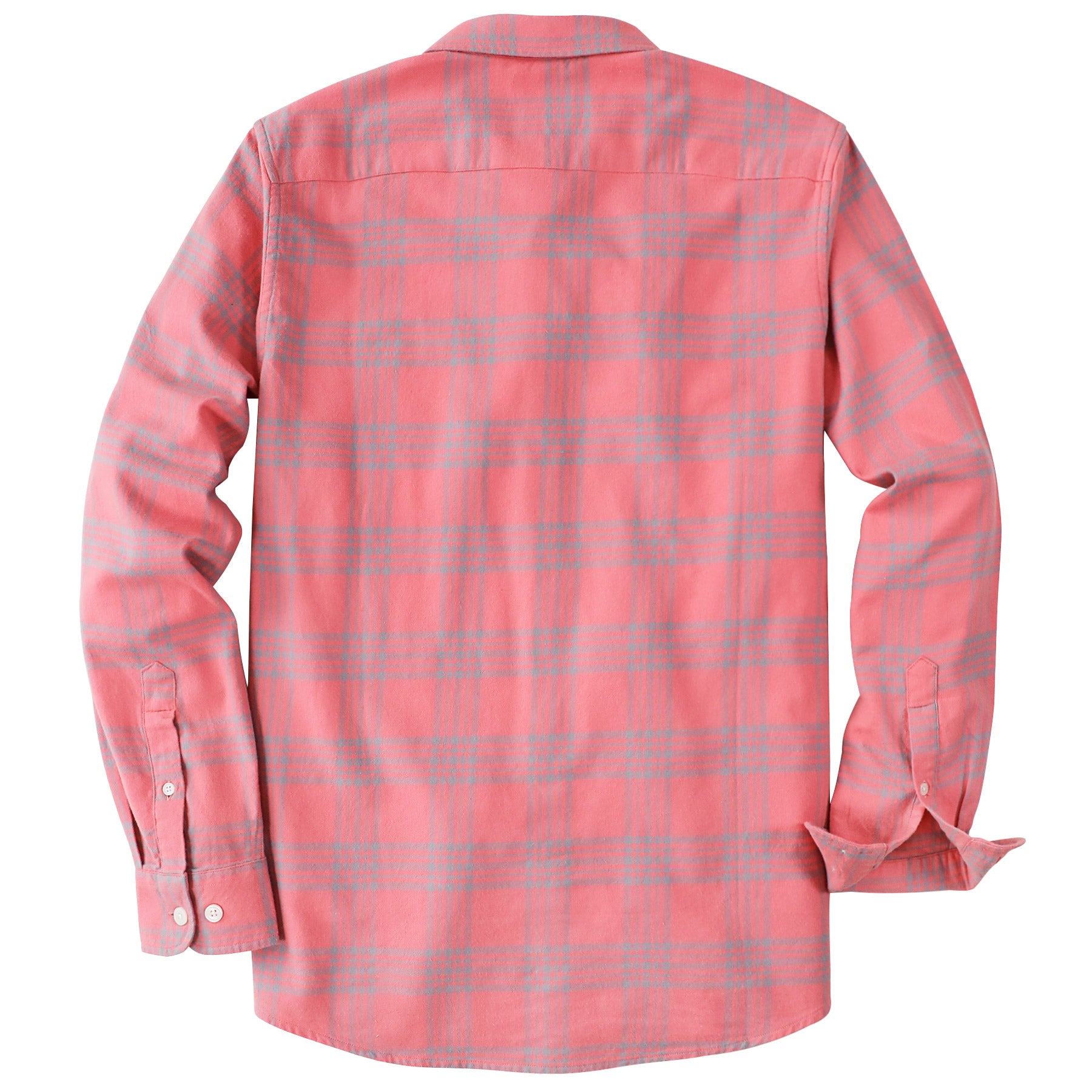 Dubinik® Portez du rose pour la sensibilisation au cancer du sein ! Chemise en flanelle 100 % coton pour homme, manches longues, à carreaux, douce et décontractée, boutonnée, n° 66024